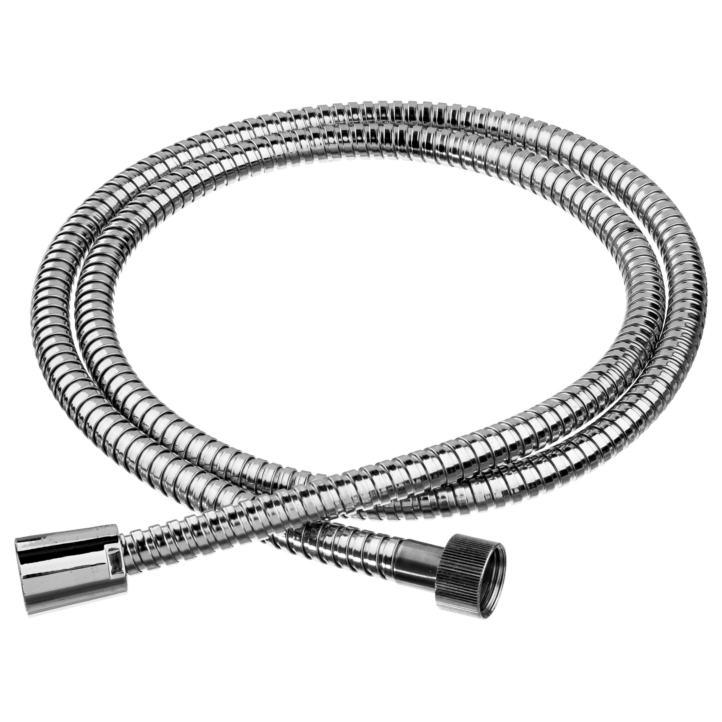 Badkamer rvs zilver metalen doucheslang van 150 cm met aansluitingen -