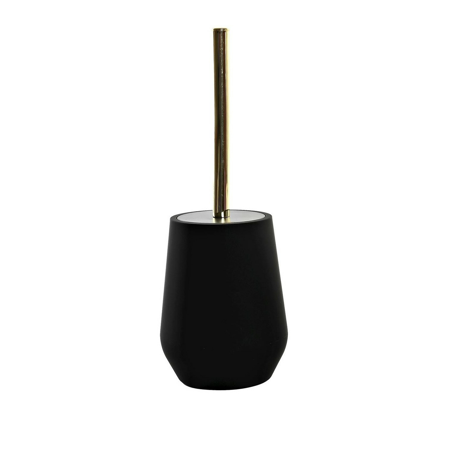 WC/Toiletborstel in houder zwart polystone 35 x 12 cm -