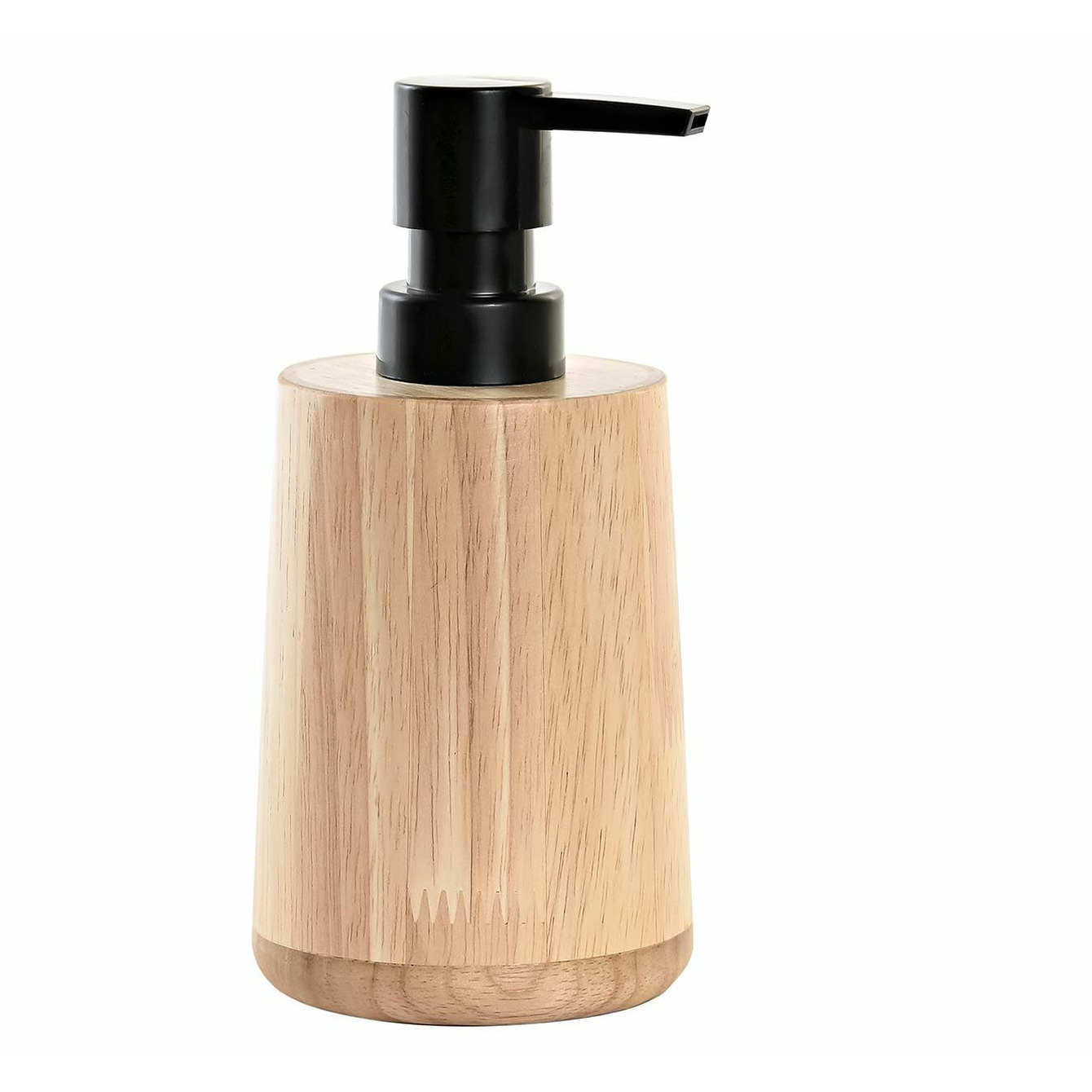 Zeeppompje/dispenser bruin bamboe hout 8 x 16 cm -