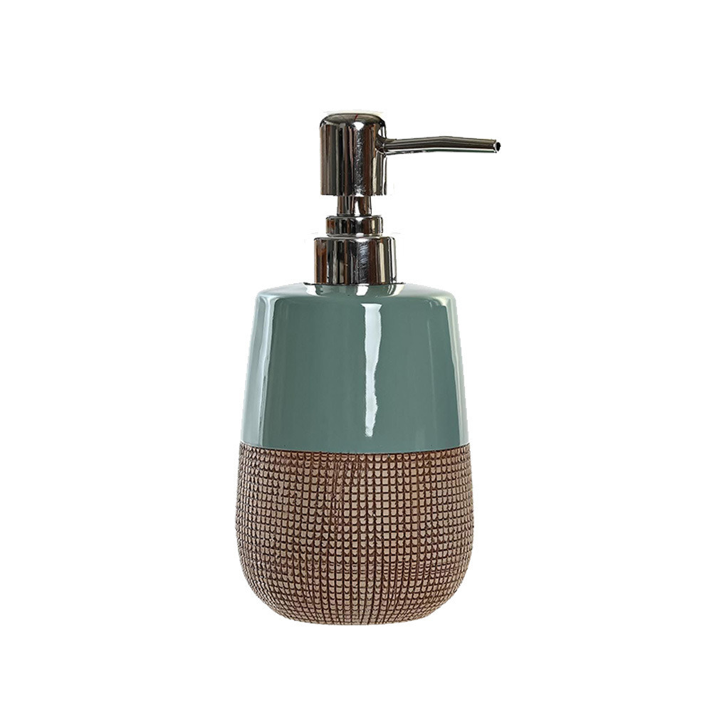 Zeeppompje/dispenser polystone mintgroen 16 cm -