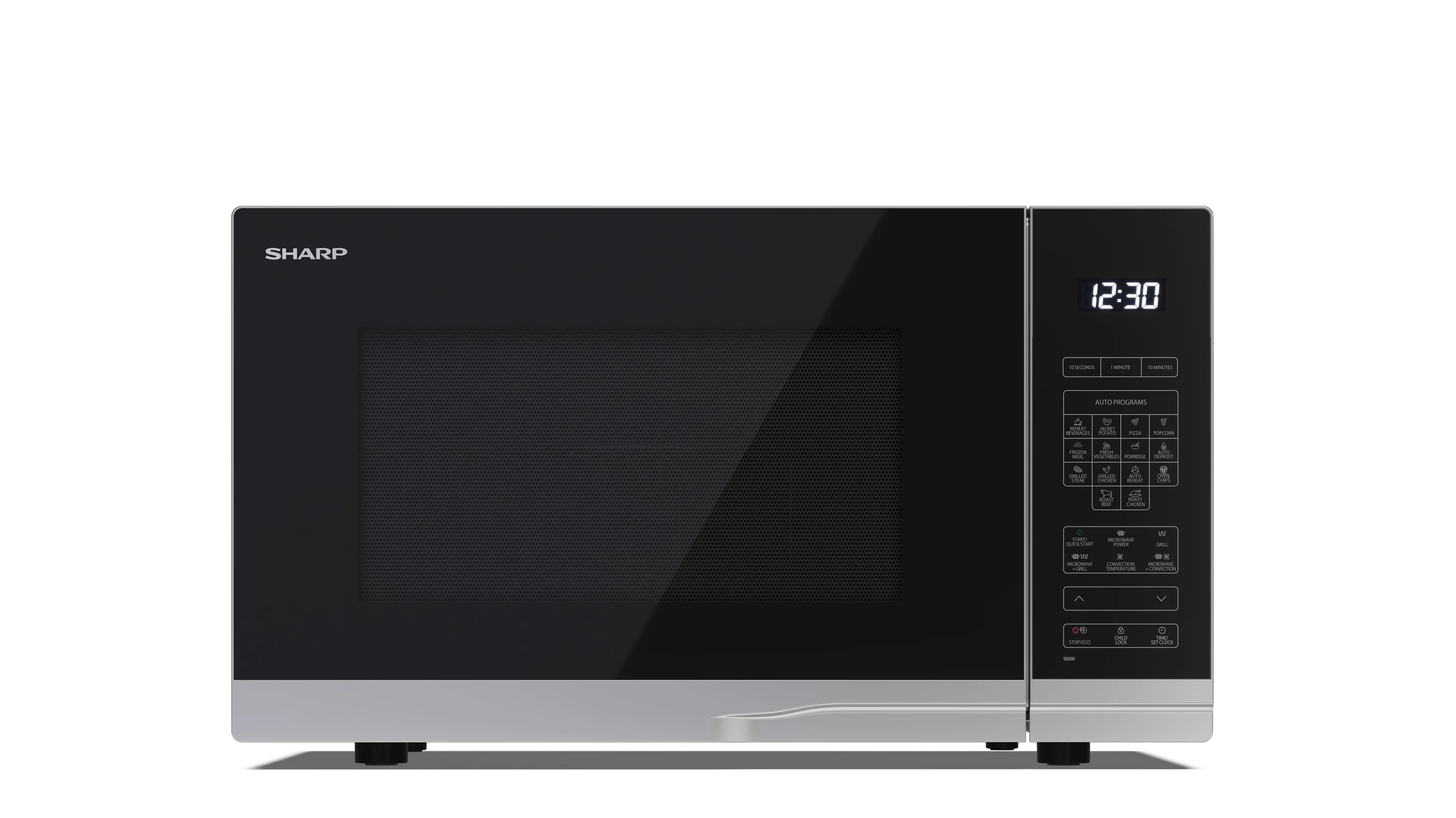 Sharp YC-PC322AE-S Combimagnetron Zwart