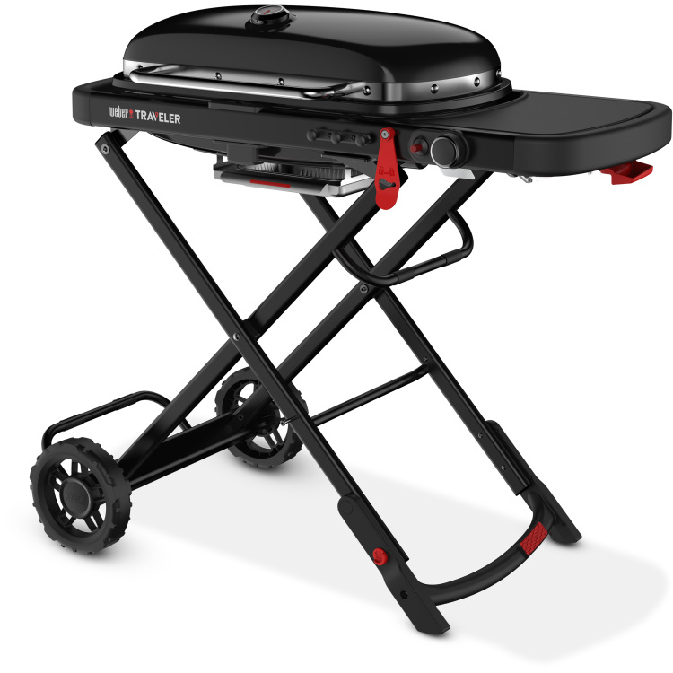 Weber Traveler-gasbarbecue Stealth-editie barbecue