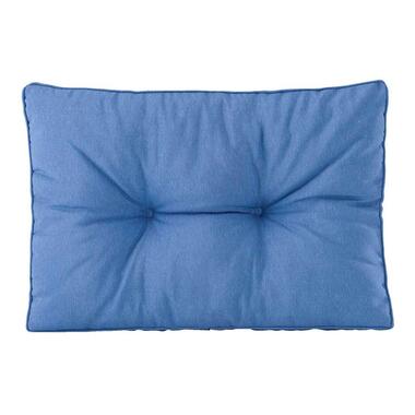 Loungekussen rug Florence - blauw - 60x43x10 cm - Leen Bakker