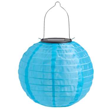 Lampion Lisa LED - blauw - Ø20x25 cm - Leen Bakker