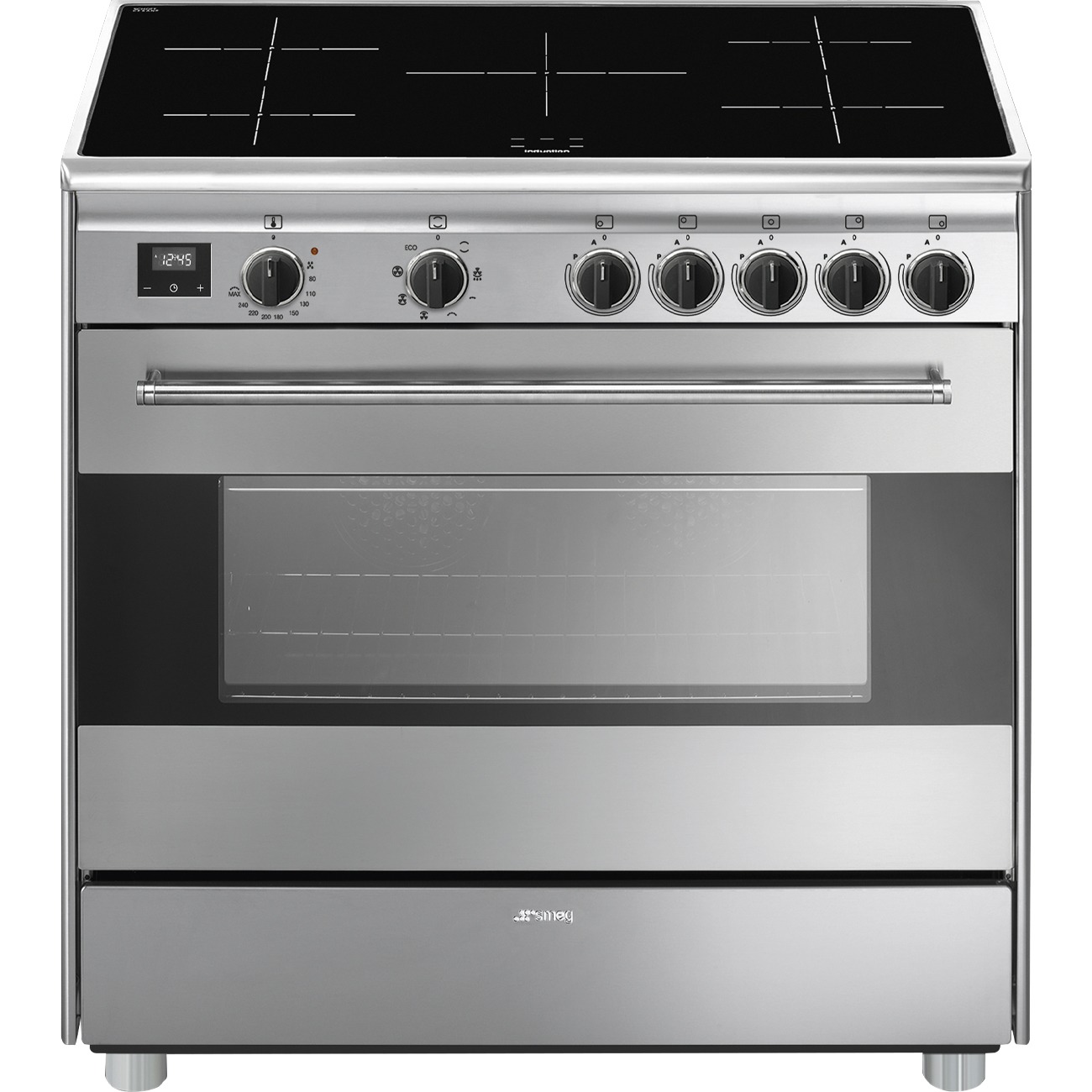 Smeg BG91IX2 Inductie fornuis Grijs