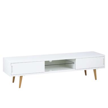 TV-meubel Alasen - wit - 46x45x180 cm - Leen Bakker