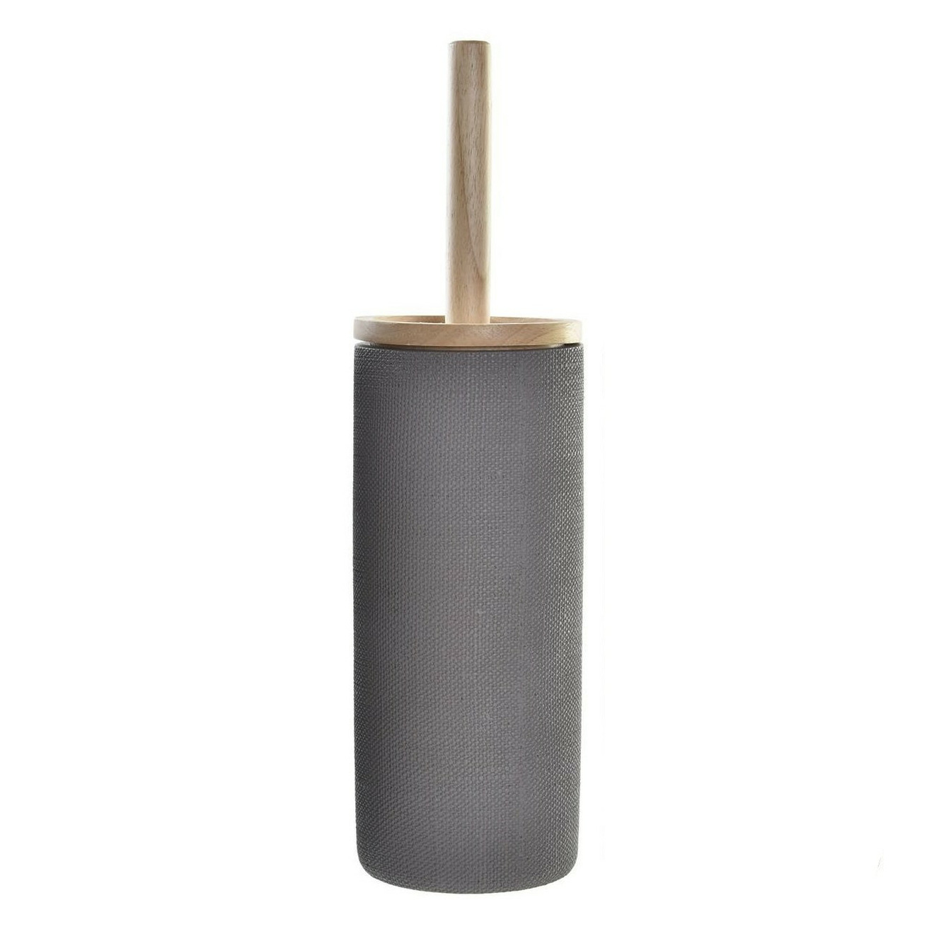 WC/Toiletborstel in houder polystone grijs 38 x 10 cm -