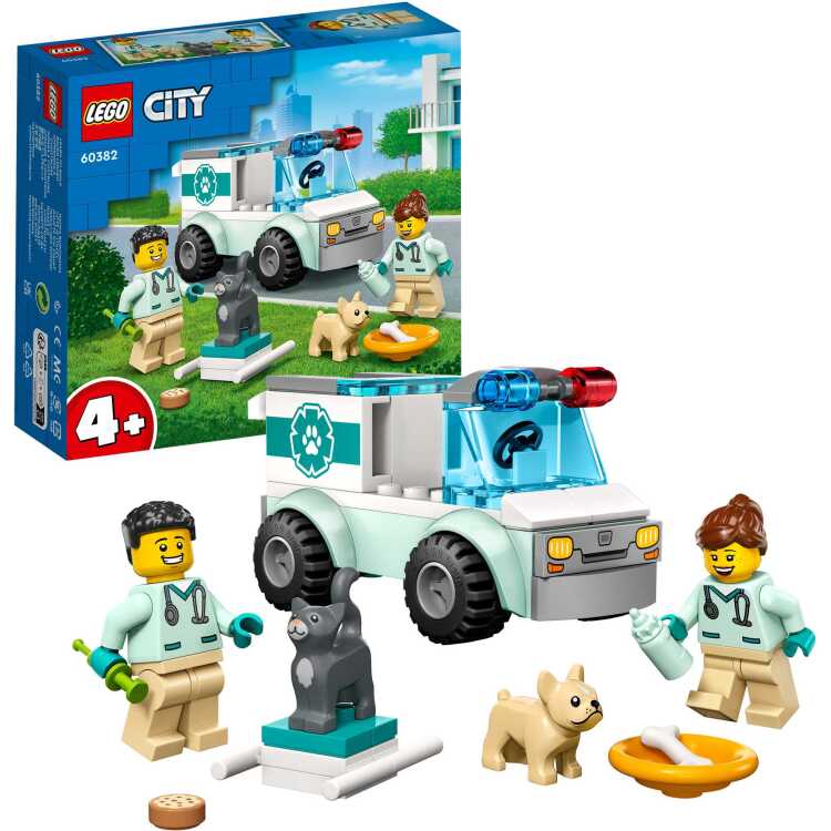 LEGO City - Dierenarts reddingswagen constructiespeelgoed 60382