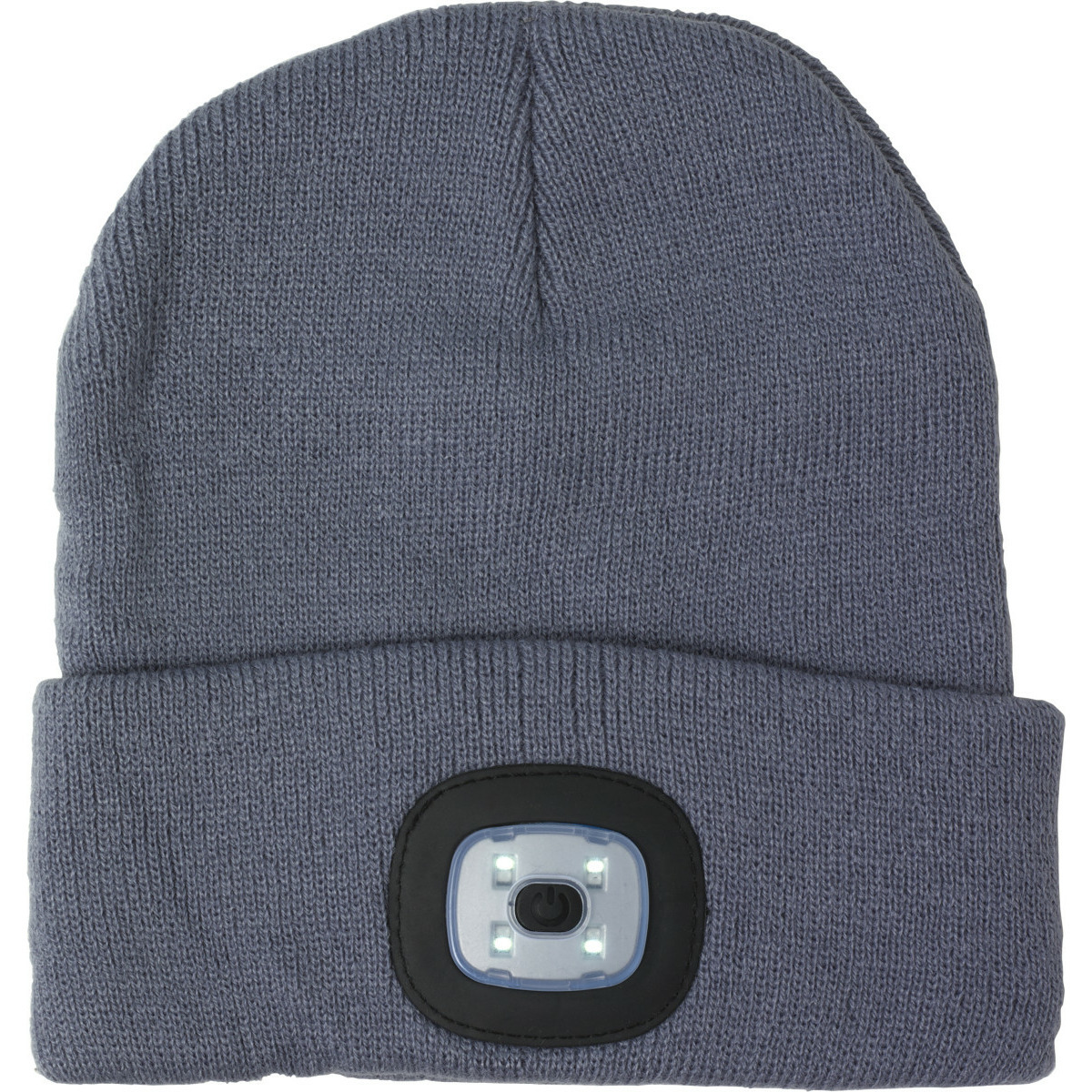 Benson beanie wintermuts met led lamp damesmutsen / herenmutsen - grijs One size -