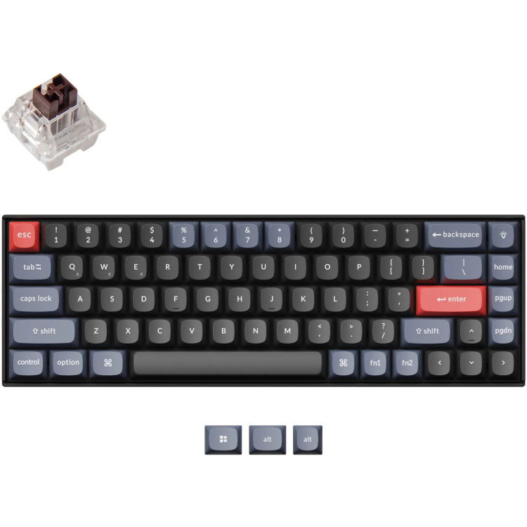 Keychron K6 Pro-G3 toetsenbord White leds, 65%, Double-shot PBT, hot swap, Bluetooth 5.1
