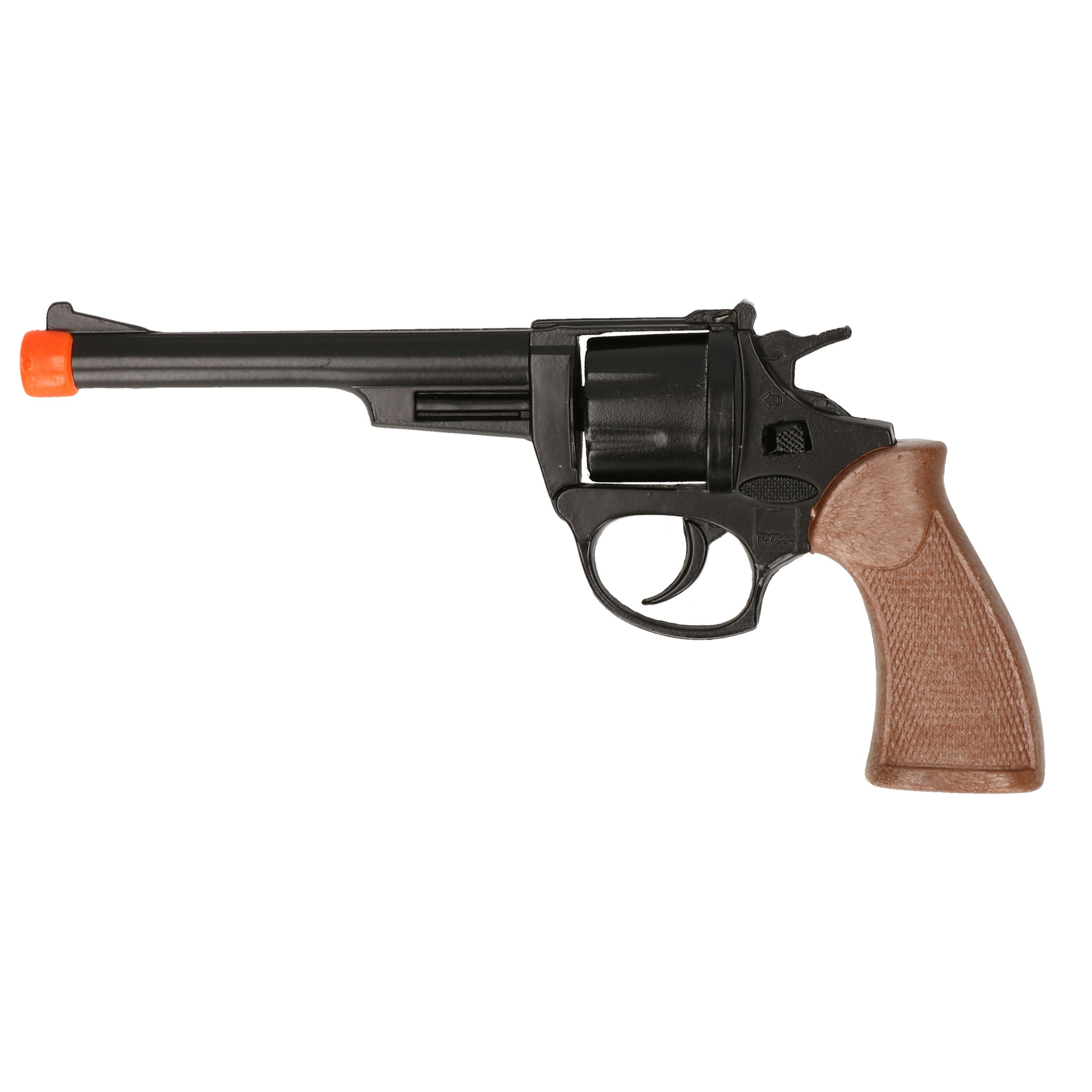 Cowboy speelgoed revolver/pistool metaal 8 schots plaffertjes -