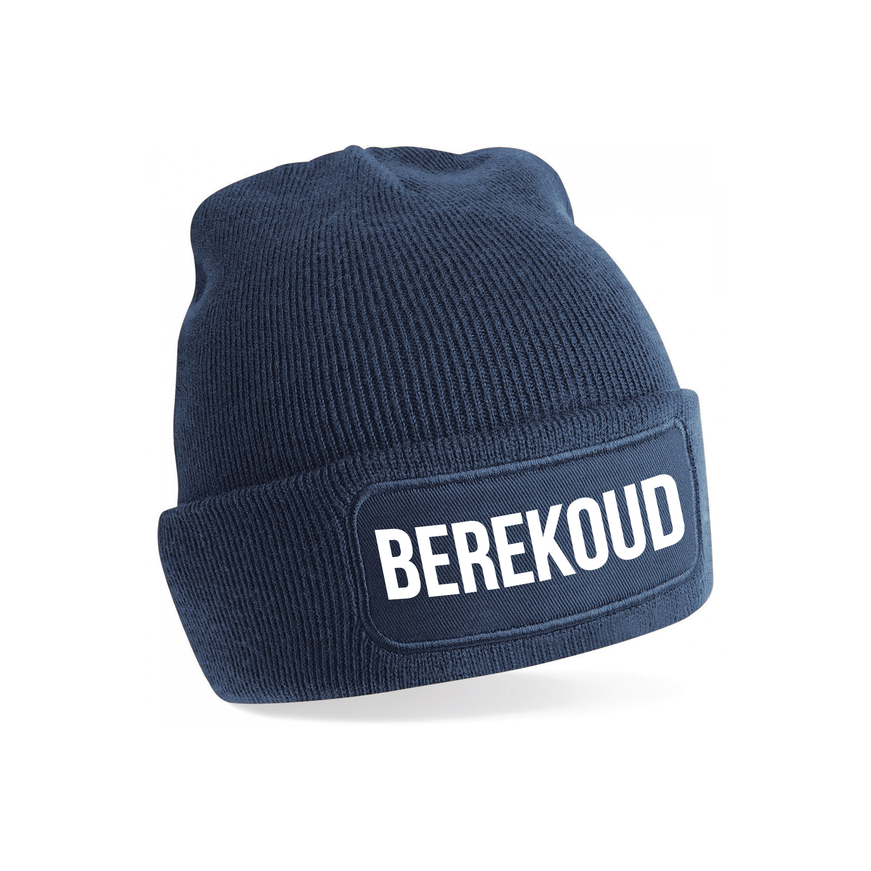 Berekoud muts - unisex - one size - navy - apres-ski muts One size -