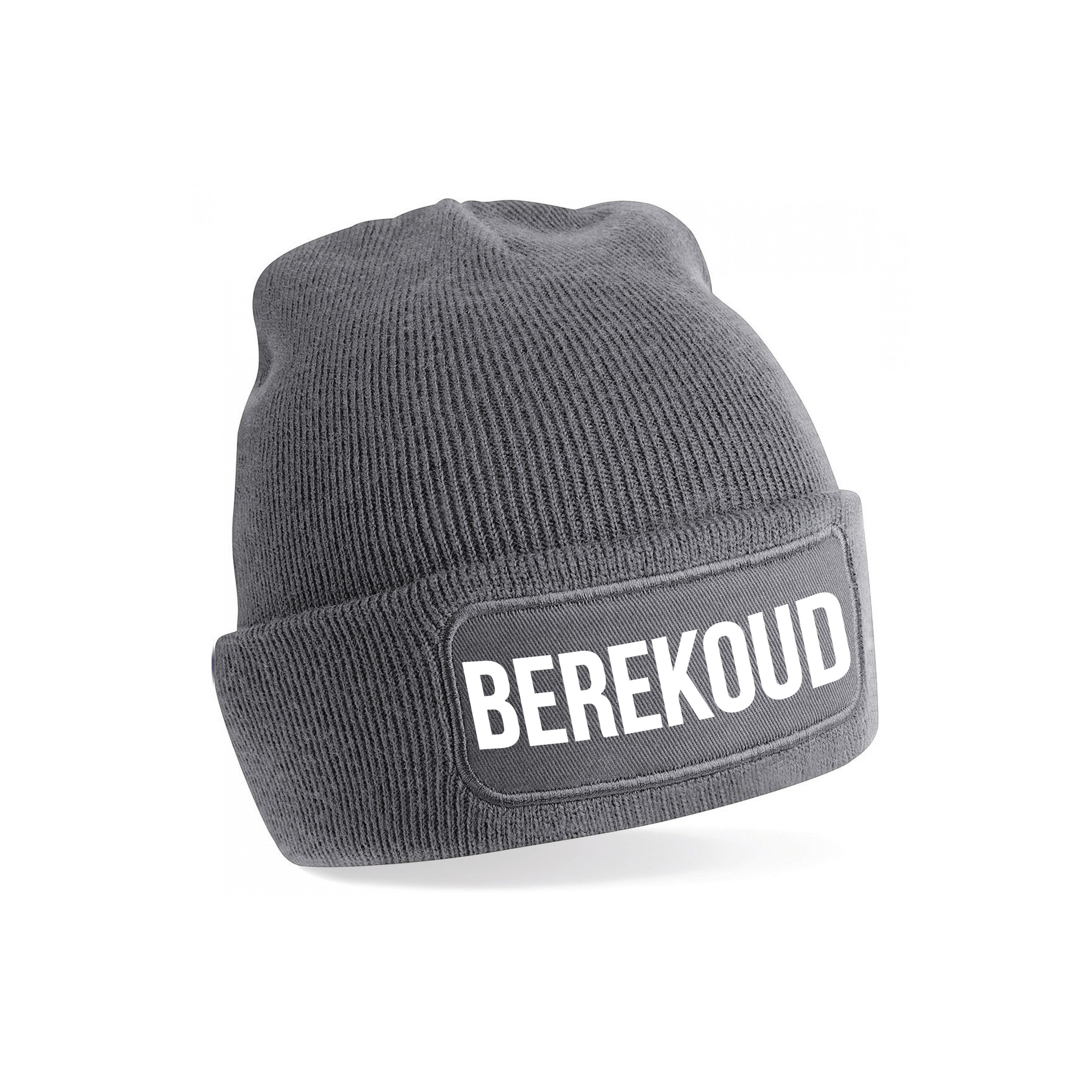 Berekoud muts - unisex - one size - grijs - apres-ski muts One size -