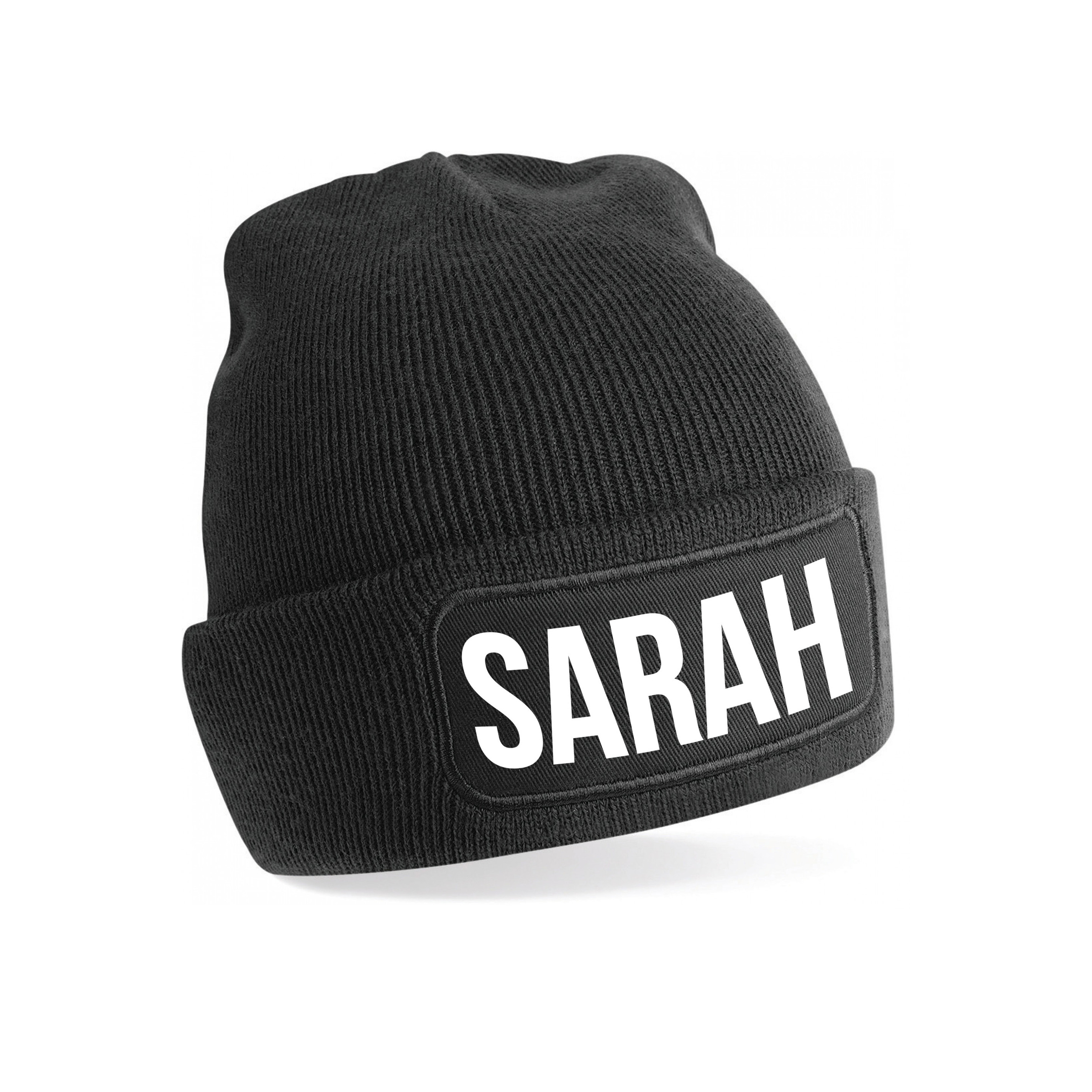 Sarah muts unisex one size - Zwart One size -