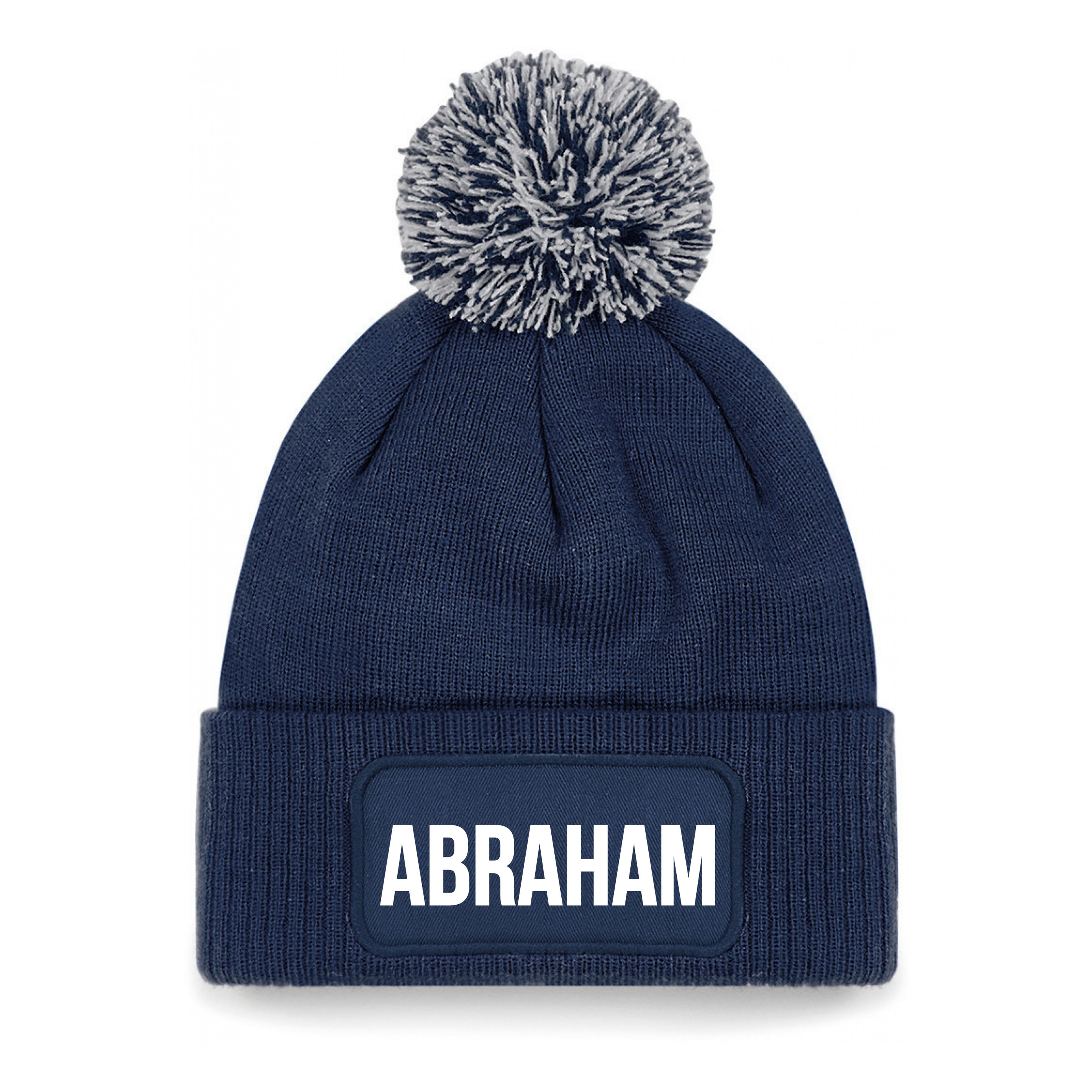 Abraham muts met pompon unisex one size - Navy One size -