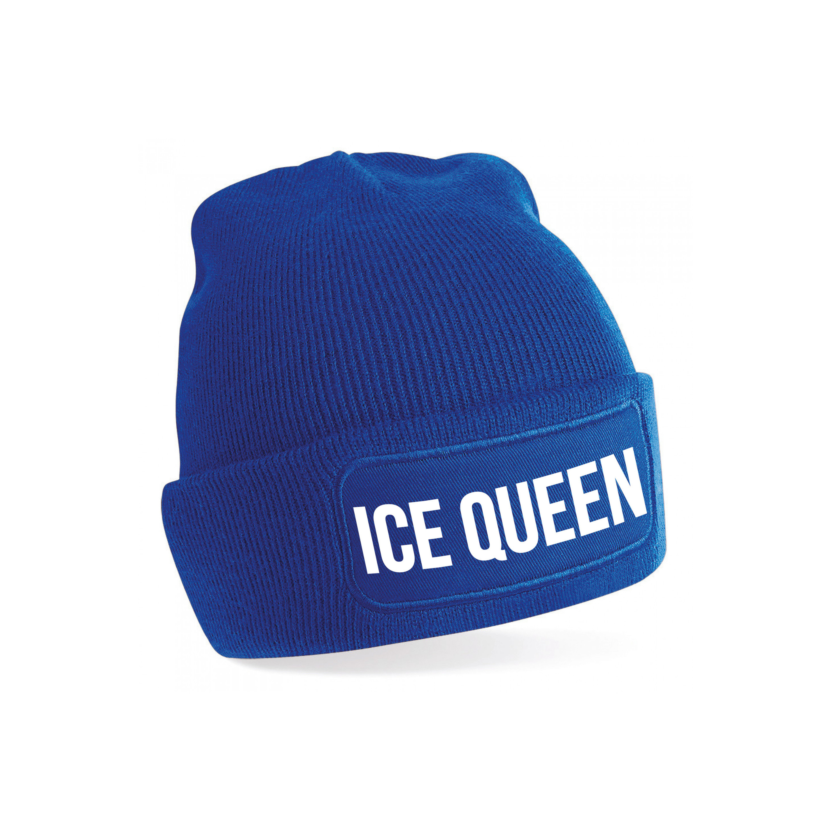 Ice queen muts unisex one size - Blauw One size -