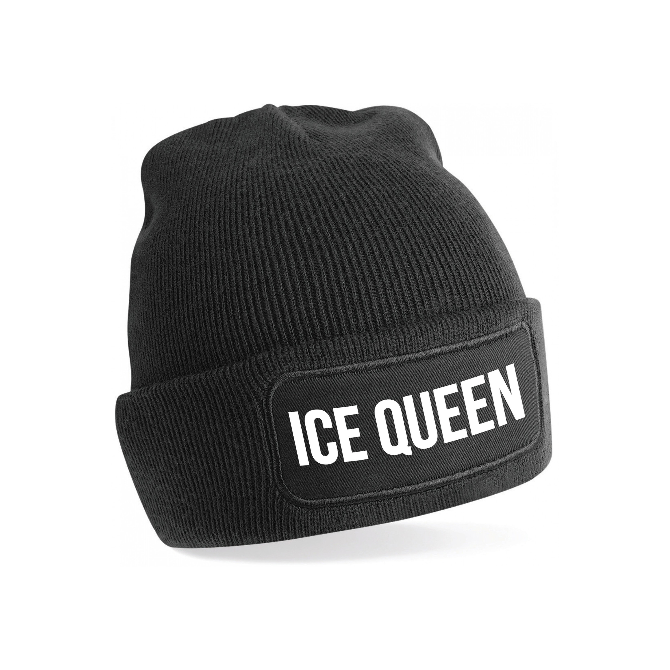 Ice queen muts unisex one size - Zwart One size -