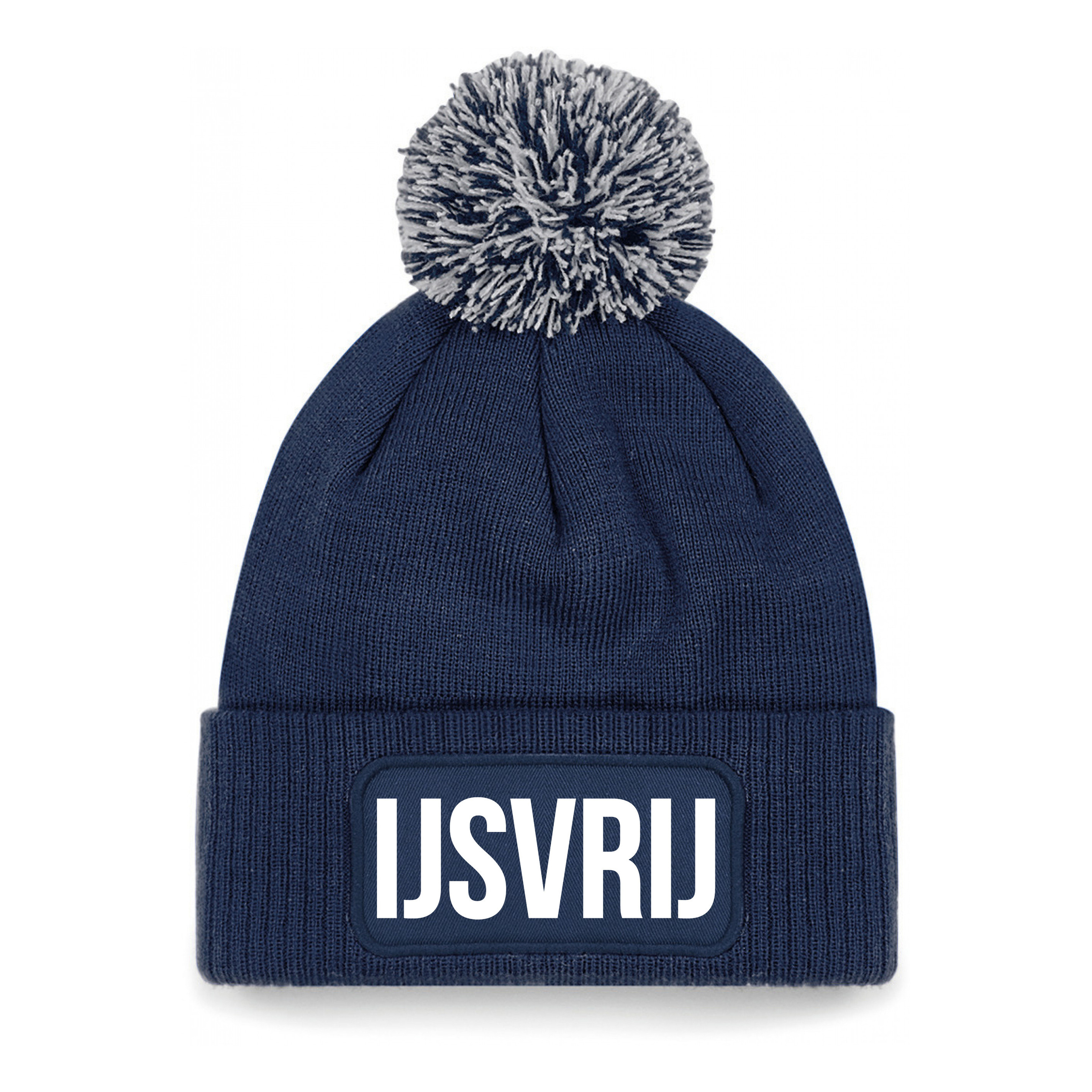 IJsvrij muts met pompon unisex one size - Navy One size -