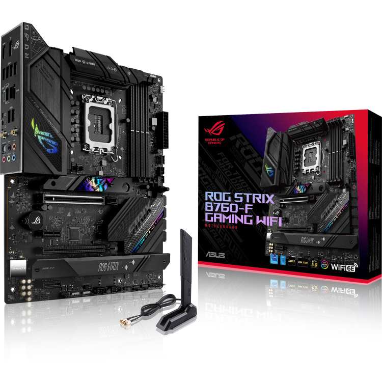 ASUS ROG STRIX B760-F GAMING WIFI moederbord RAID, 2.5 Gb-LAN, WLAN, BT, Sound, ATX
