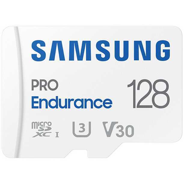 SAMSUNG PRO Endurance 128 GB microSDXC (2022) geheugenkaart UHS-I U3, Class 10, V30, Incl. SD-Adapter