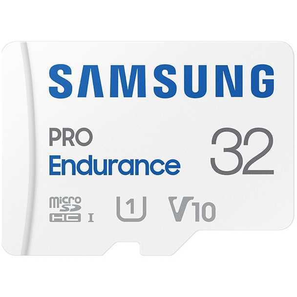 SAMSUNG PRO Endurance 32 GB microSDHC (2022) geheugenkaart UHS-I U1, Class 10, V10, Incl. SD-Adapter
