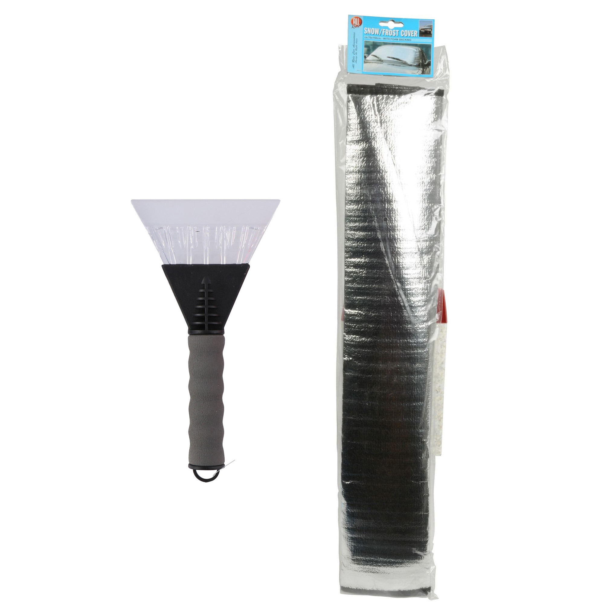 Auto anti bevriezing/vorst deken 70 x 150 cm met ijskrabber 26 cm -