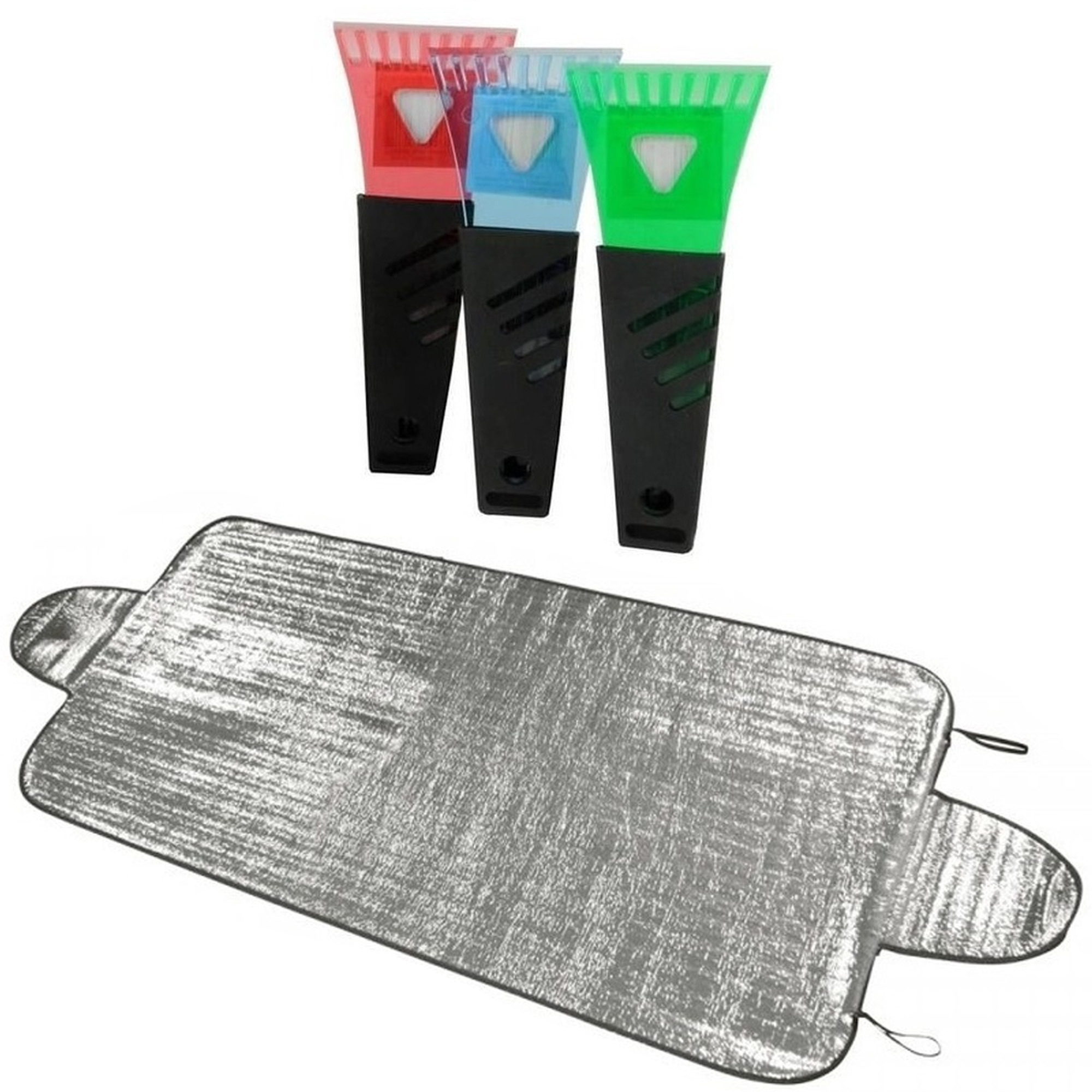 Auto anti bevriezing/vorst deken 70 x 150 cm met ijskrabber 17 cm -