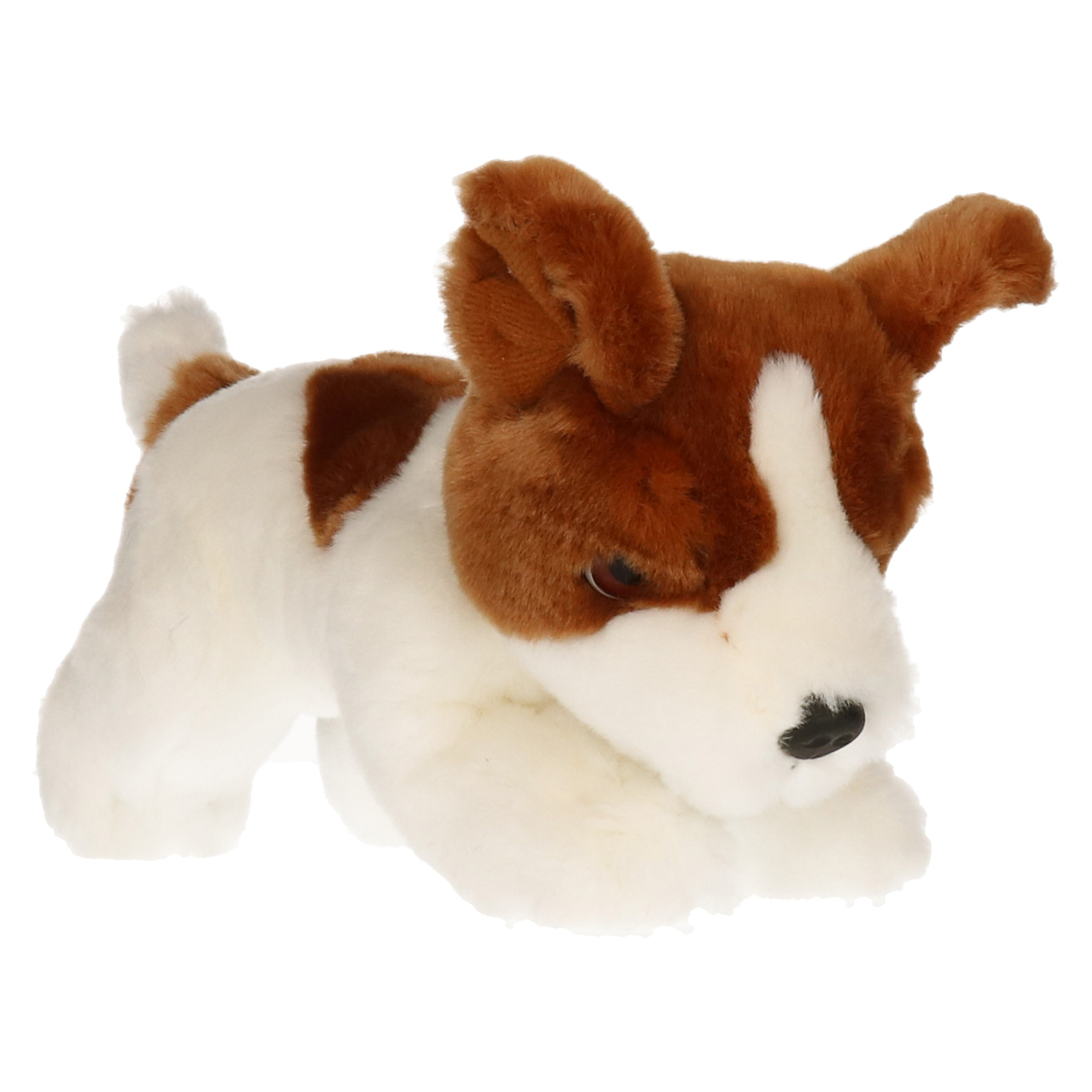 Pluche creme/bruine Jack Russel puppy honden knuffel 25 cm -