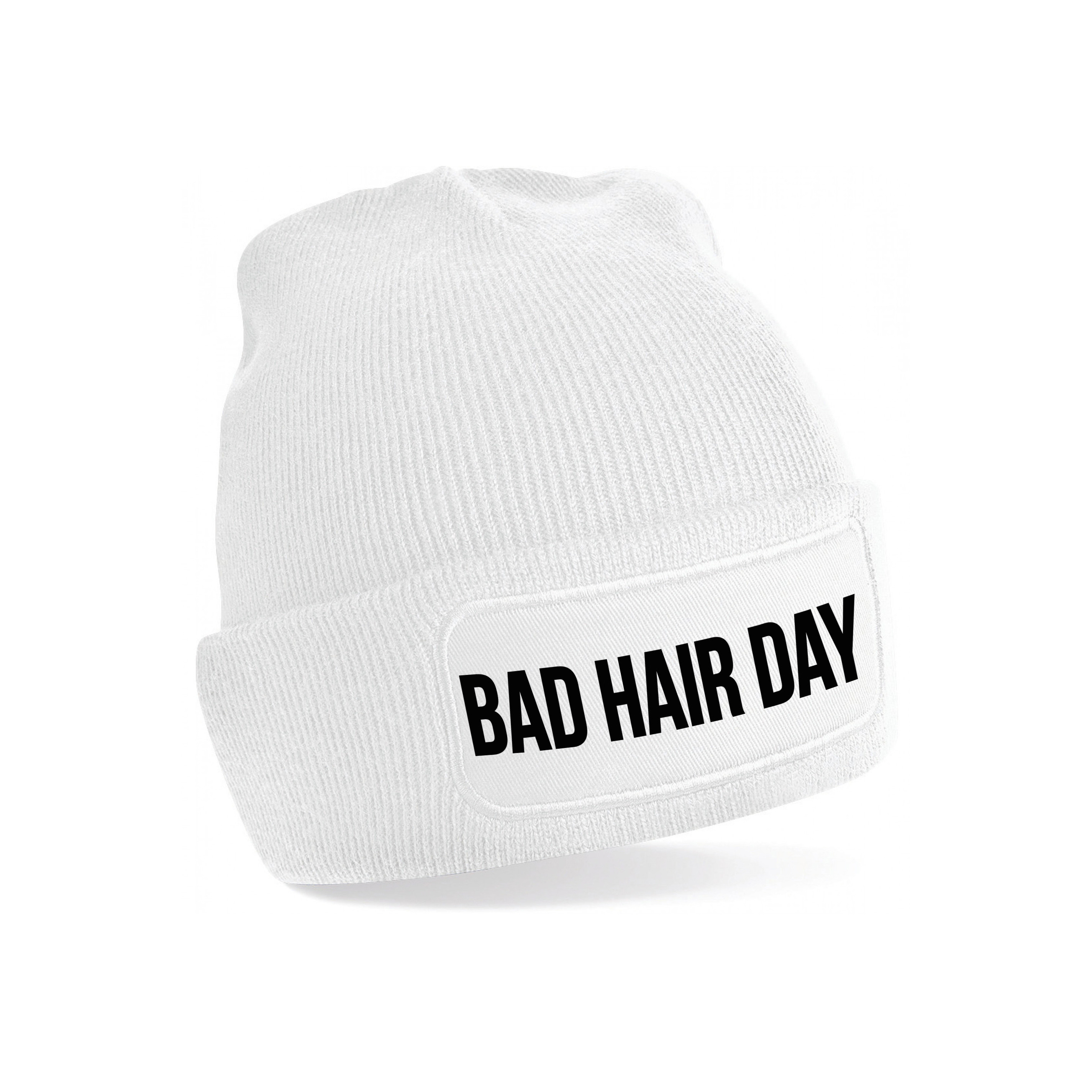 Bad hair day muts unisex one size - Wit One size -
