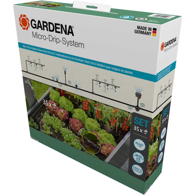 GARDENA Startset voor verhoogde bloembedden en moestuinen (35 planten) druppelaar