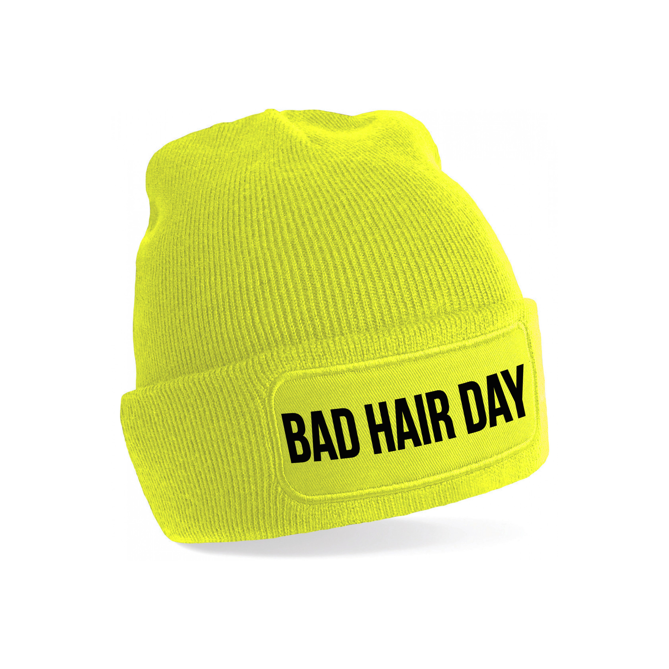 Bad hair day muts unisex one size - Geel One size -