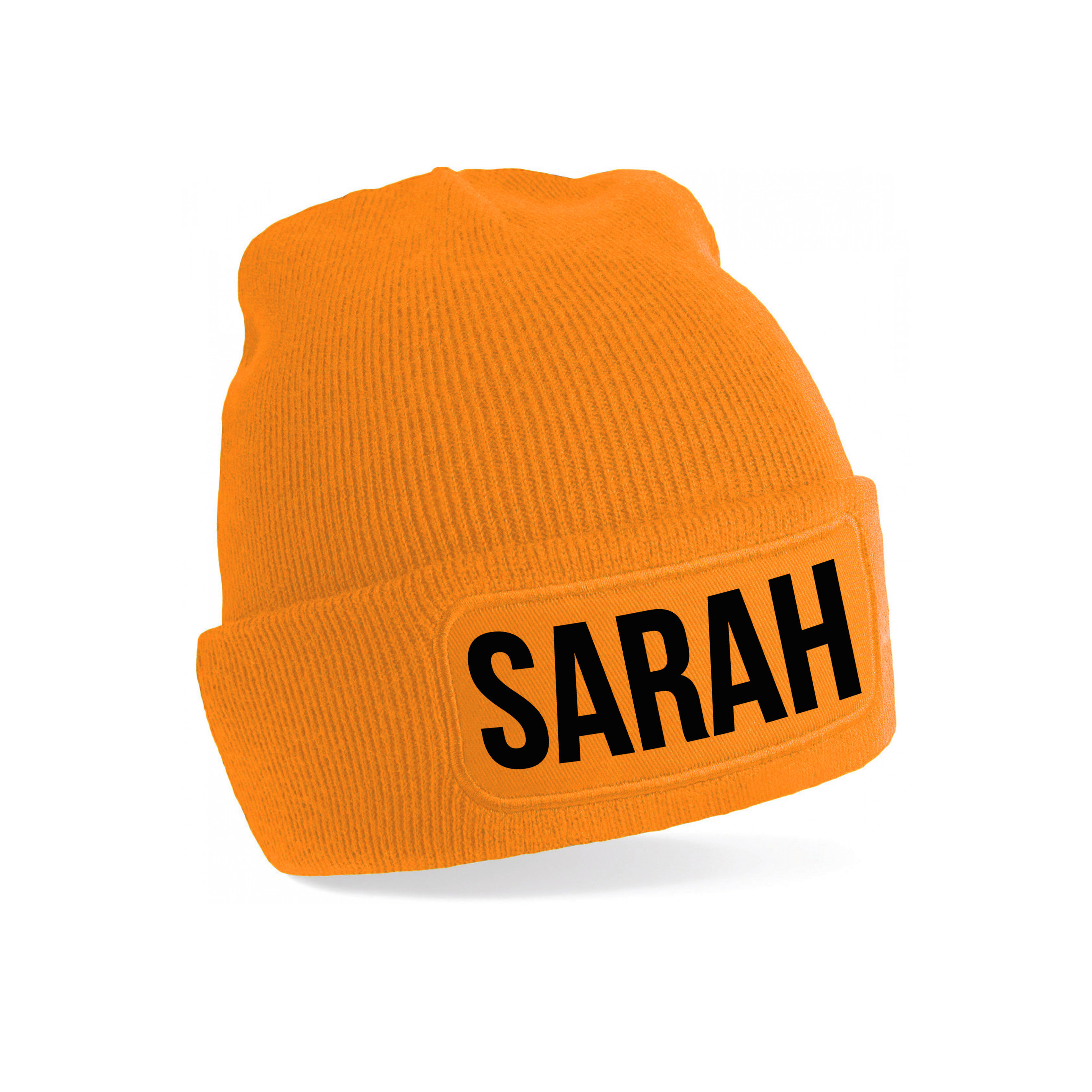 Sarah muts unisex one size - Oranje One size -