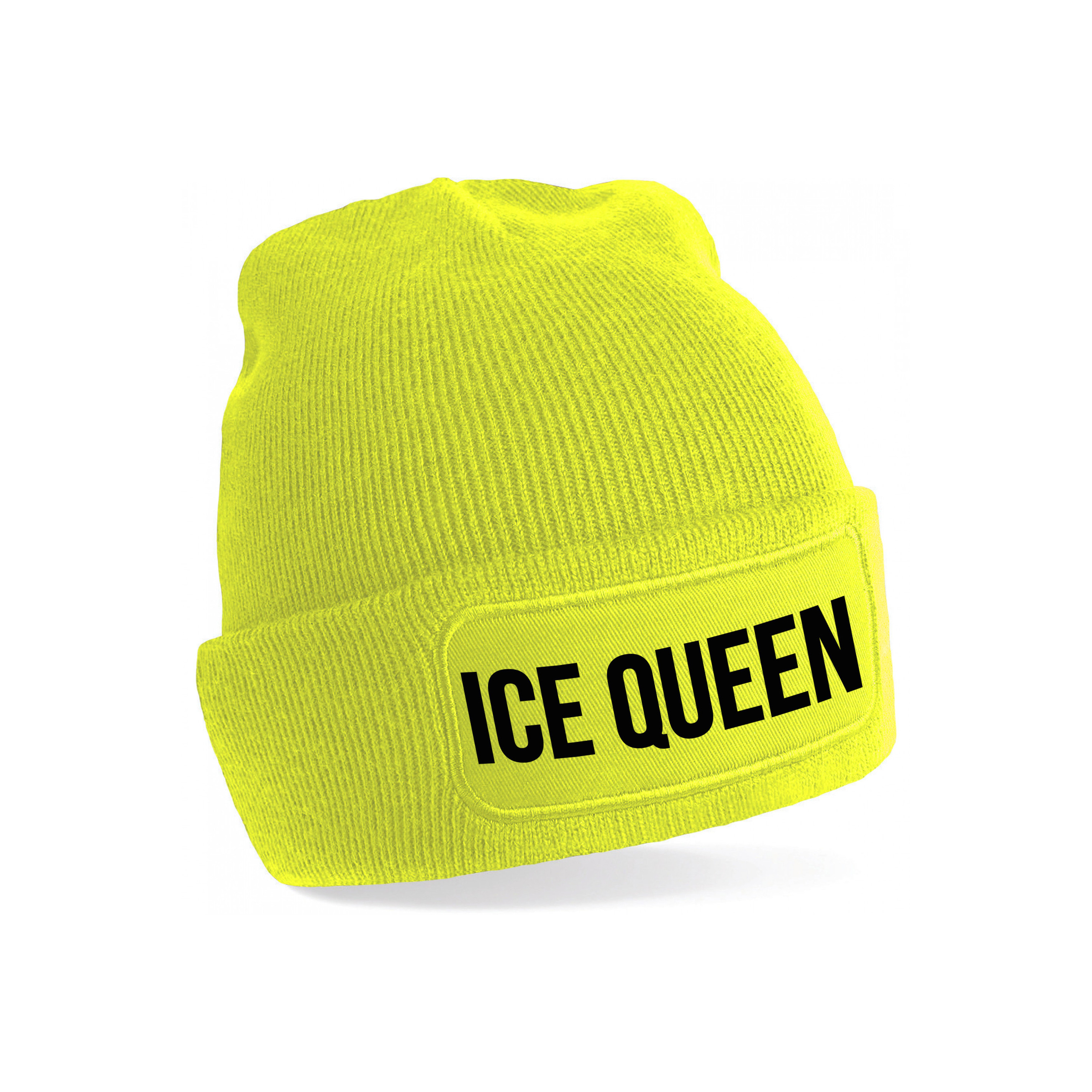 Ice queen muts unisex one size - Geel One size -