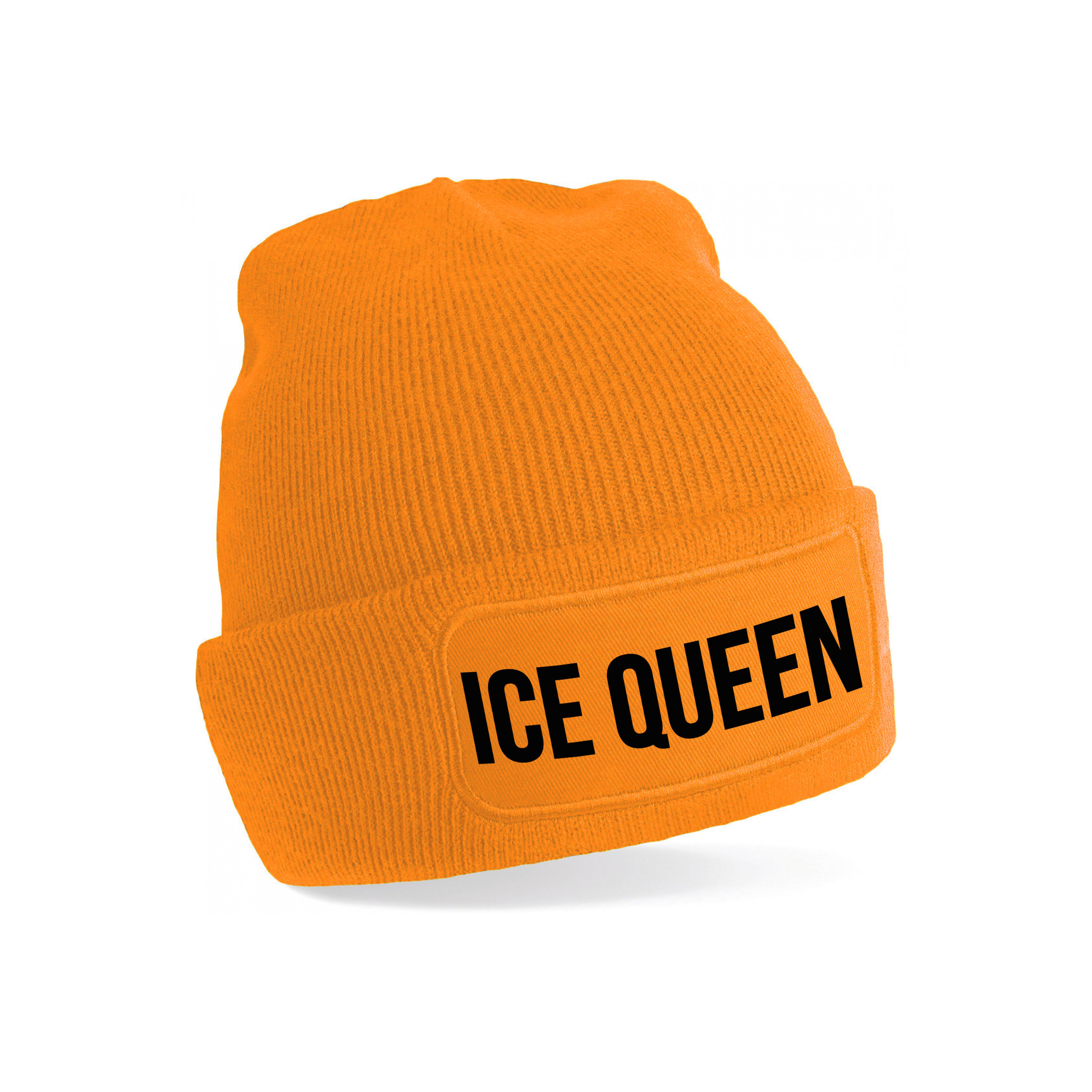 Ice queen muts unisex one size - Oranje One size -