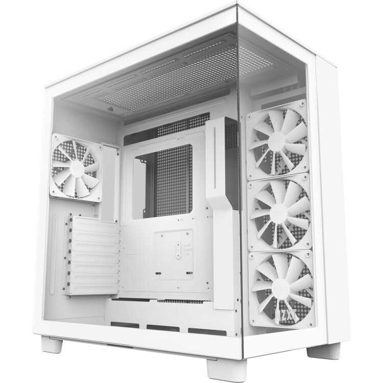 NZXT H9 Flow tower behuizing 2x USB-A 3.2 (5 Gbit/s), 1x USB-C 3.2 (10 Gbit/s), 1x Audio, Window-kit