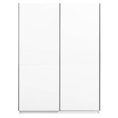 Schuifdeurkast Genua - wit - 204x150x60 cm - Leen Bakker