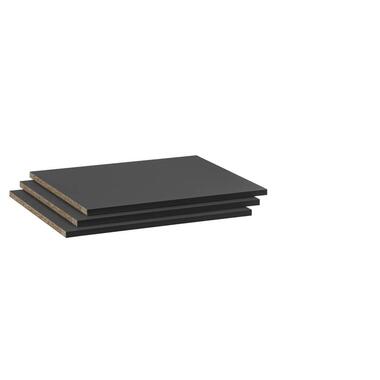 Legplankenset Genua (3 stuks) - antraciet - 59 cm - Leen Bakker