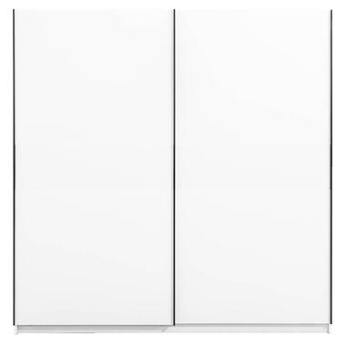 Schuifdeurkast Genua - wit - 204x200x60 cm - Leen Bakker