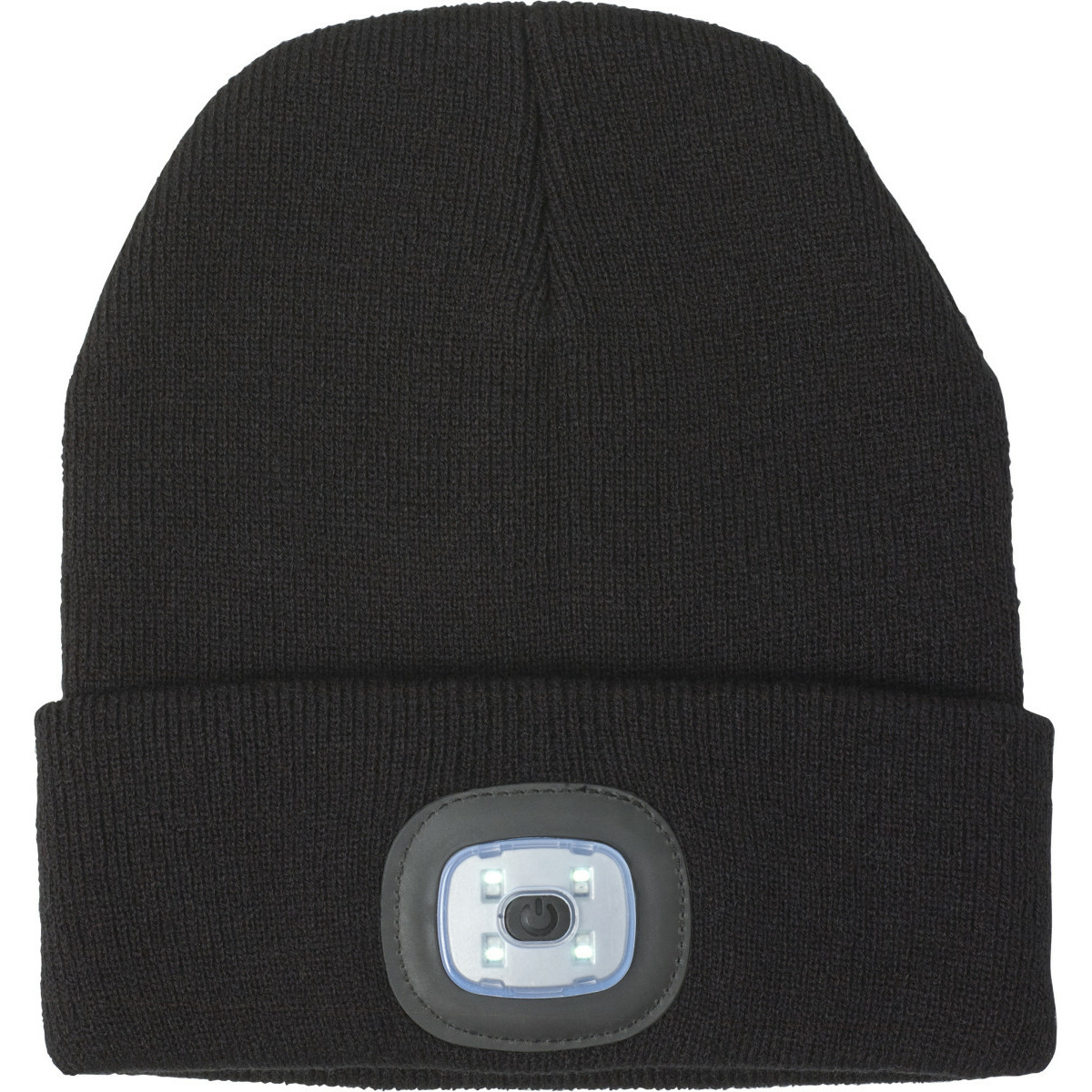 Benson beanie wintermuts met led lamp damesmutsen / herenmutsen - zwart One size -