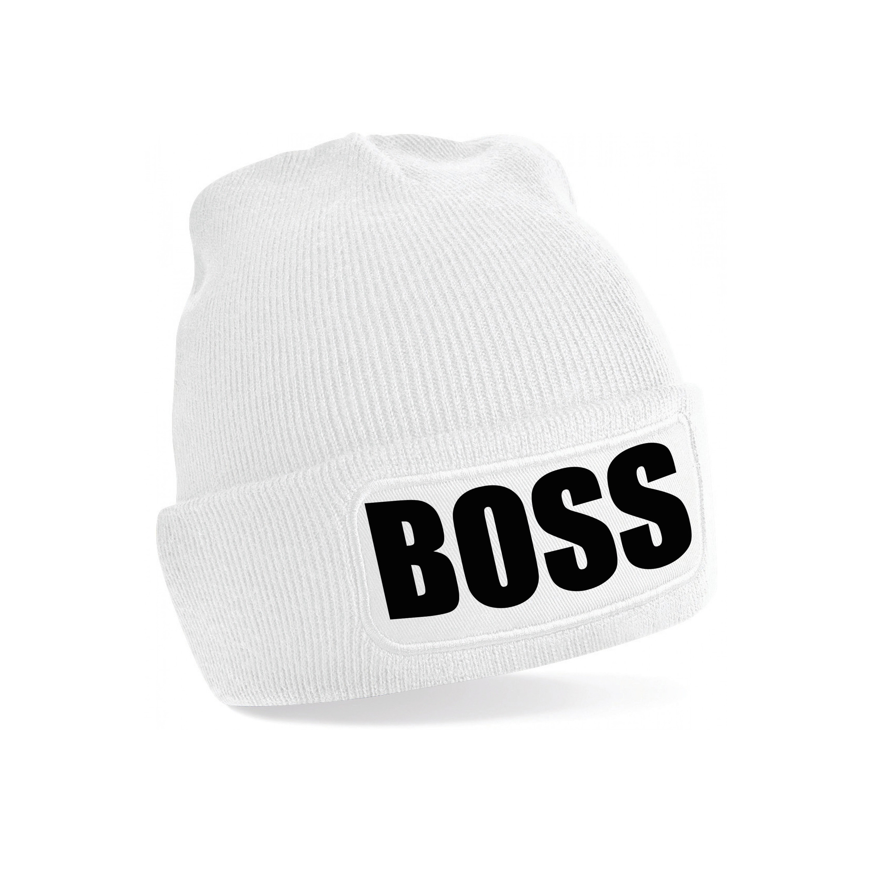 Boss muts/beanie onesize unisex - wit One size -