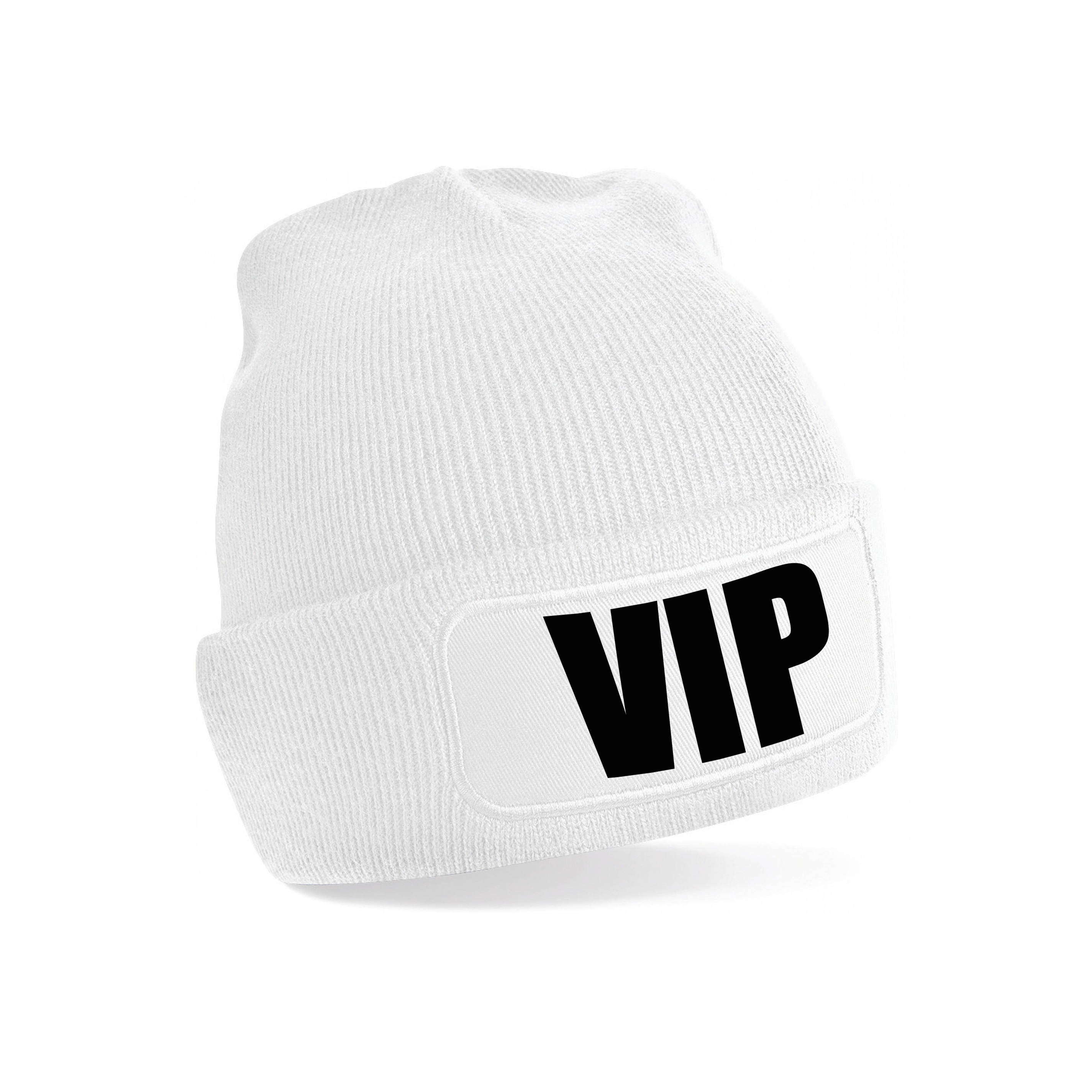 VIP muts/beanie onesize unisex - wit One size -