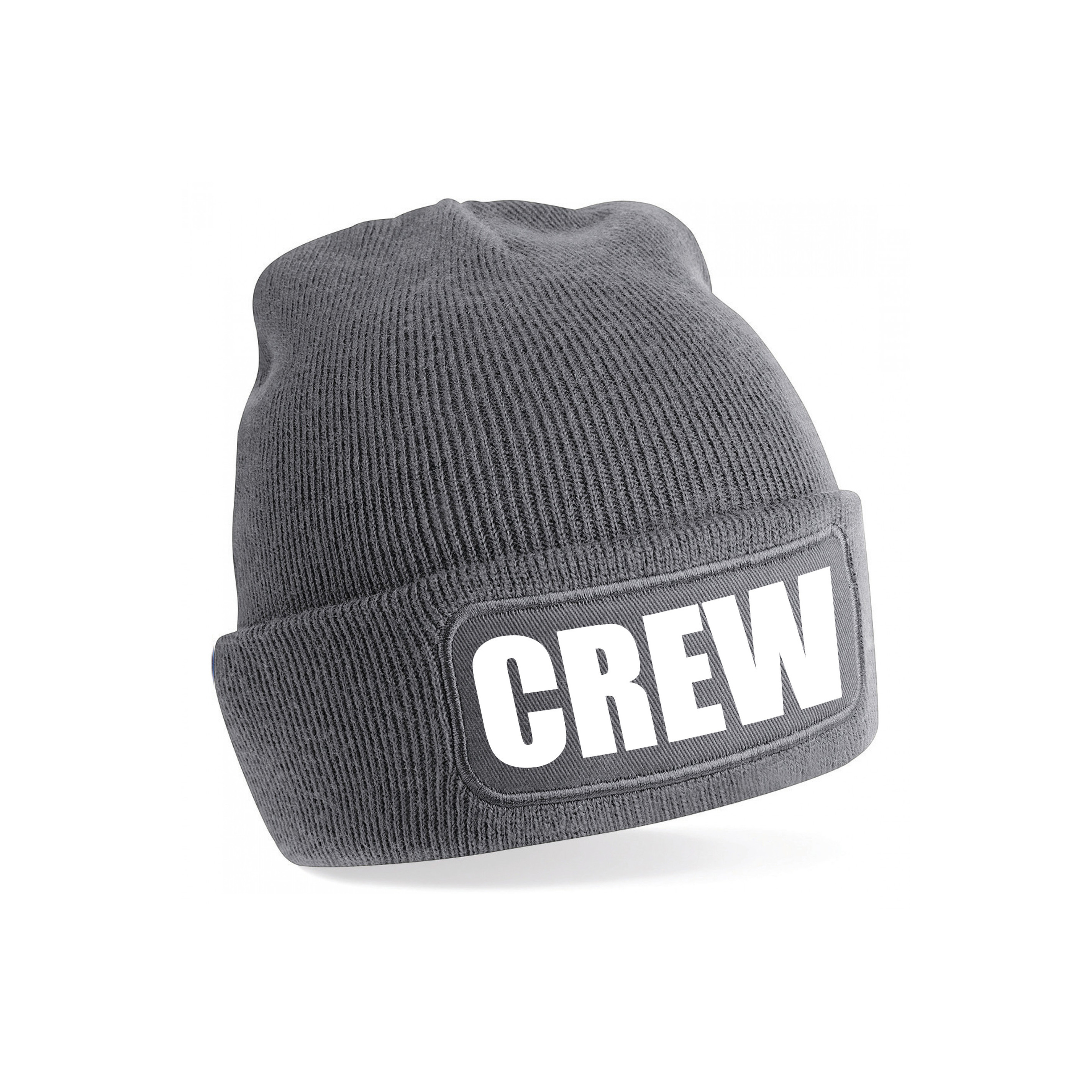 Crew muts/beanie onesize unisex - grijs One size -