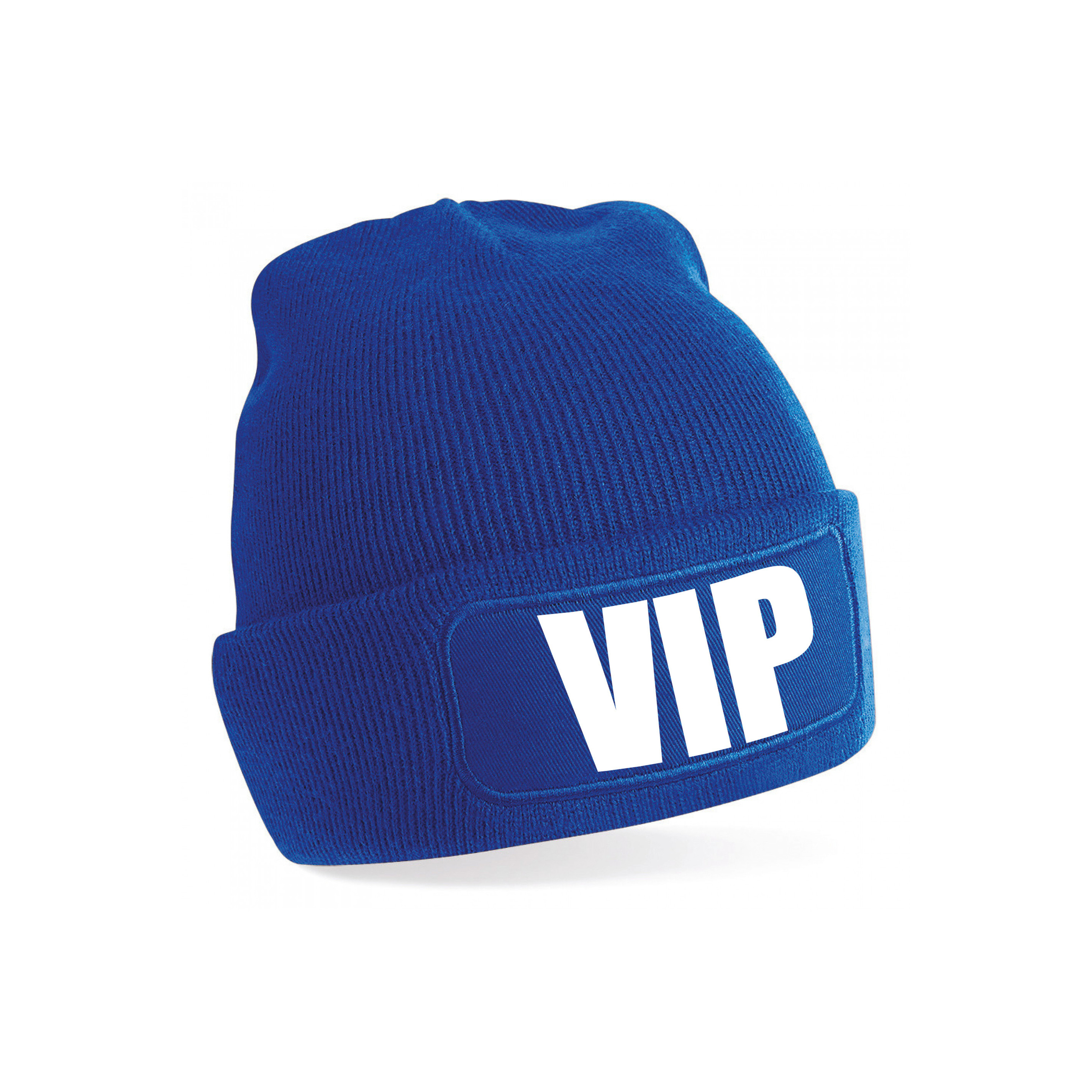 VIP muts/beanie onesize unisex - blauw One size -