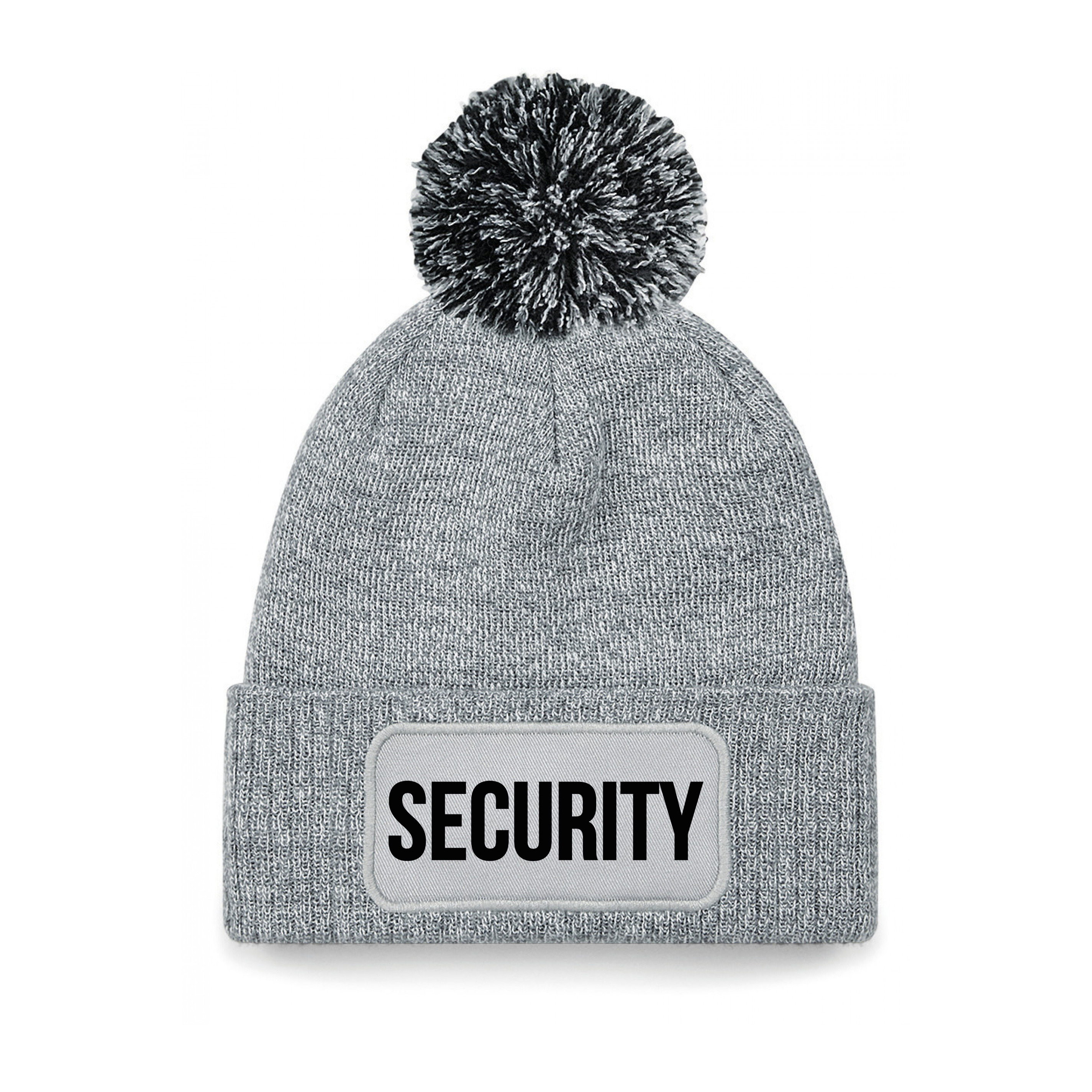 Security muts met pompon unisex - one size - grijs - apres-ski muts One size -