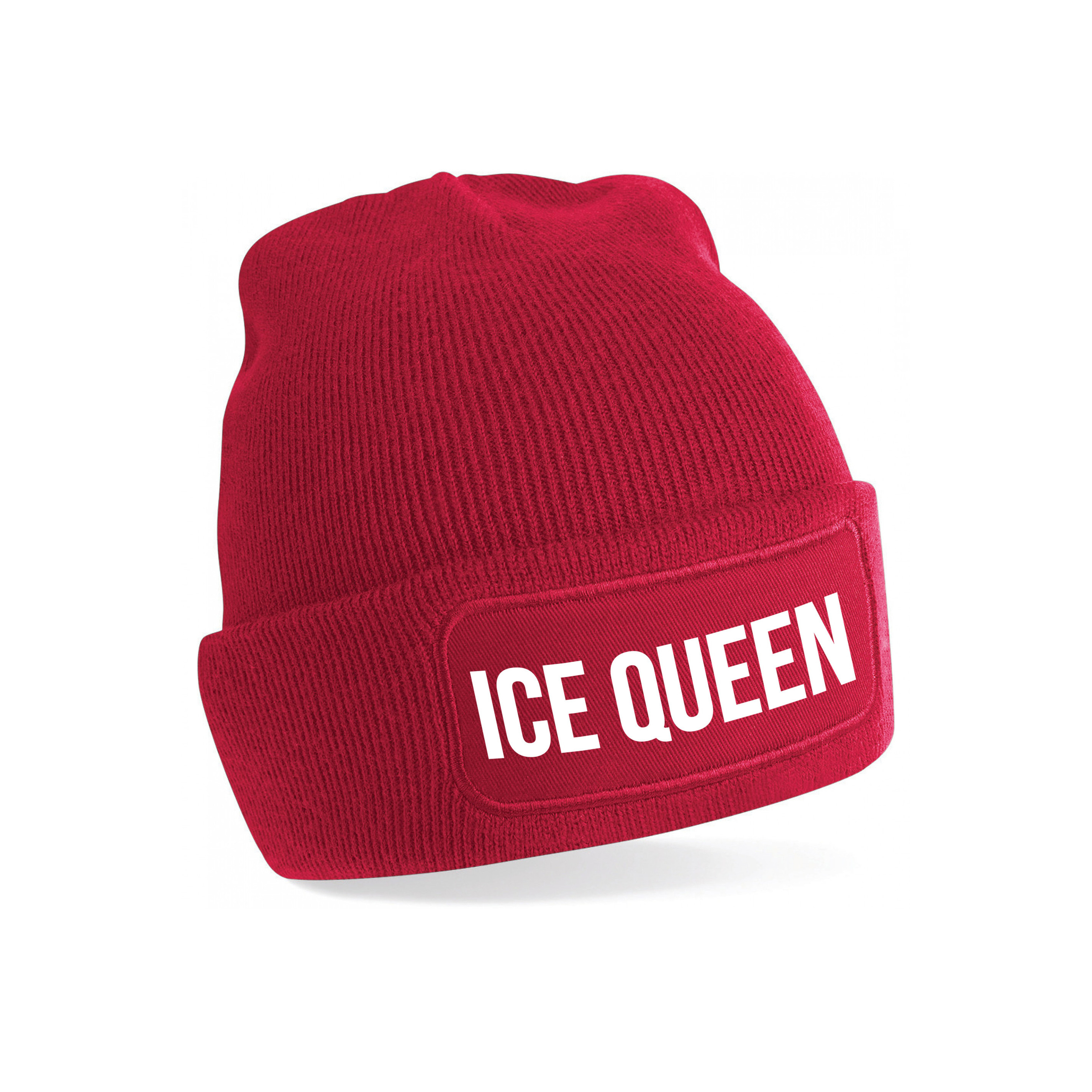 Ice queen muts unisex one size - Rood One size -