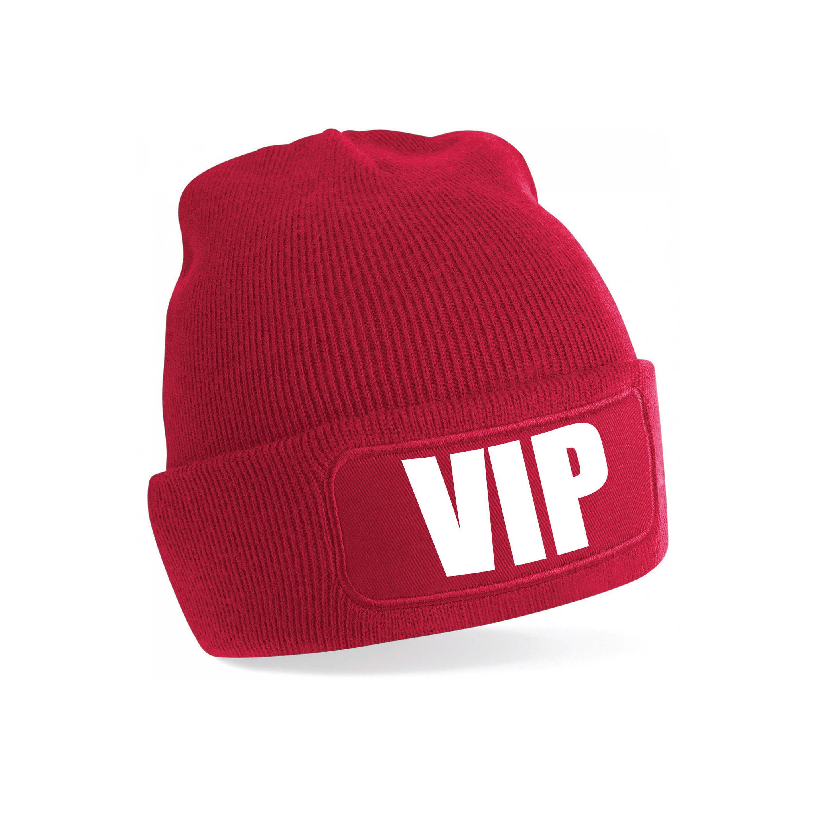VIP muts/beanie onesize unisex - rood One size -