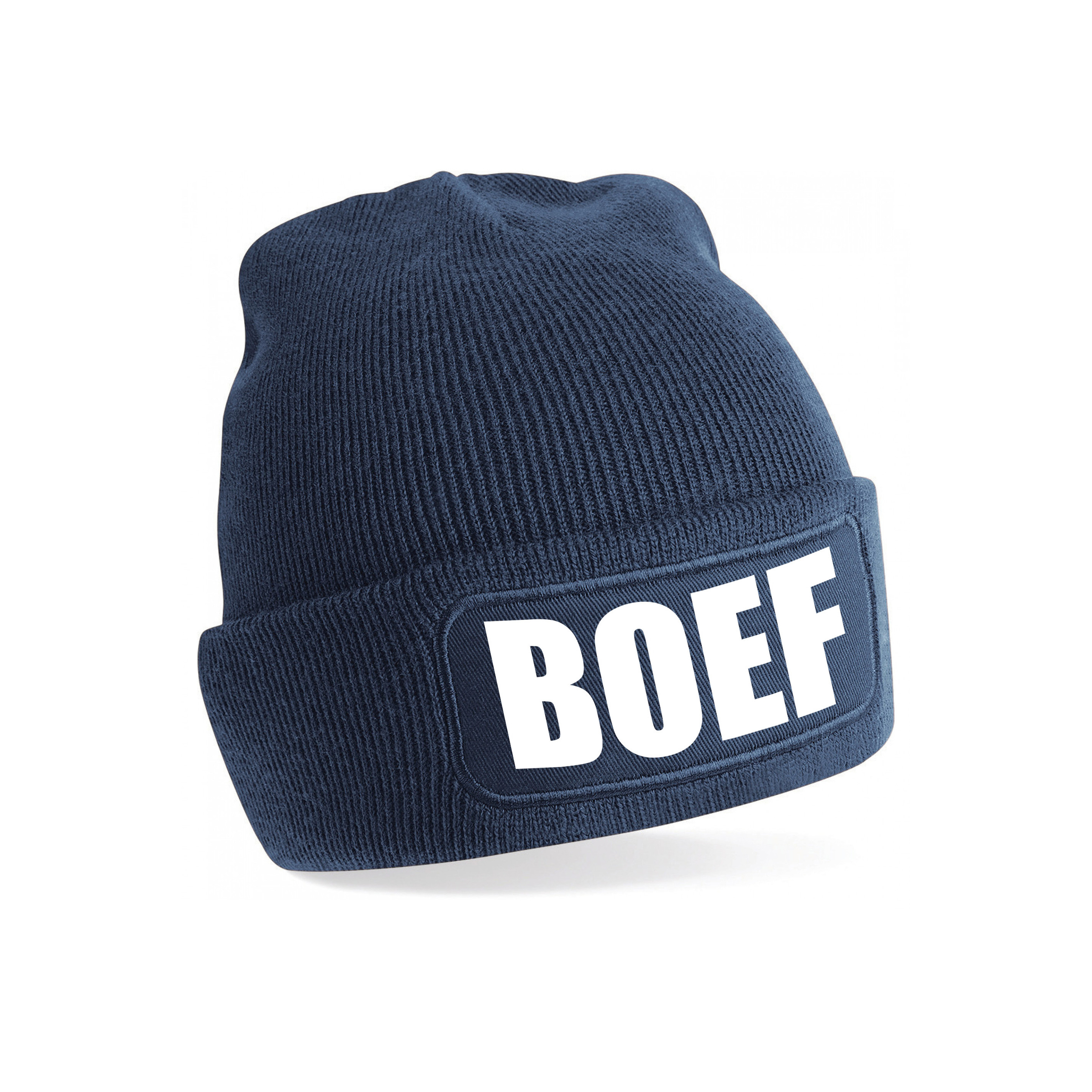 Boef muts/beanie onesize unisex - navy One size -