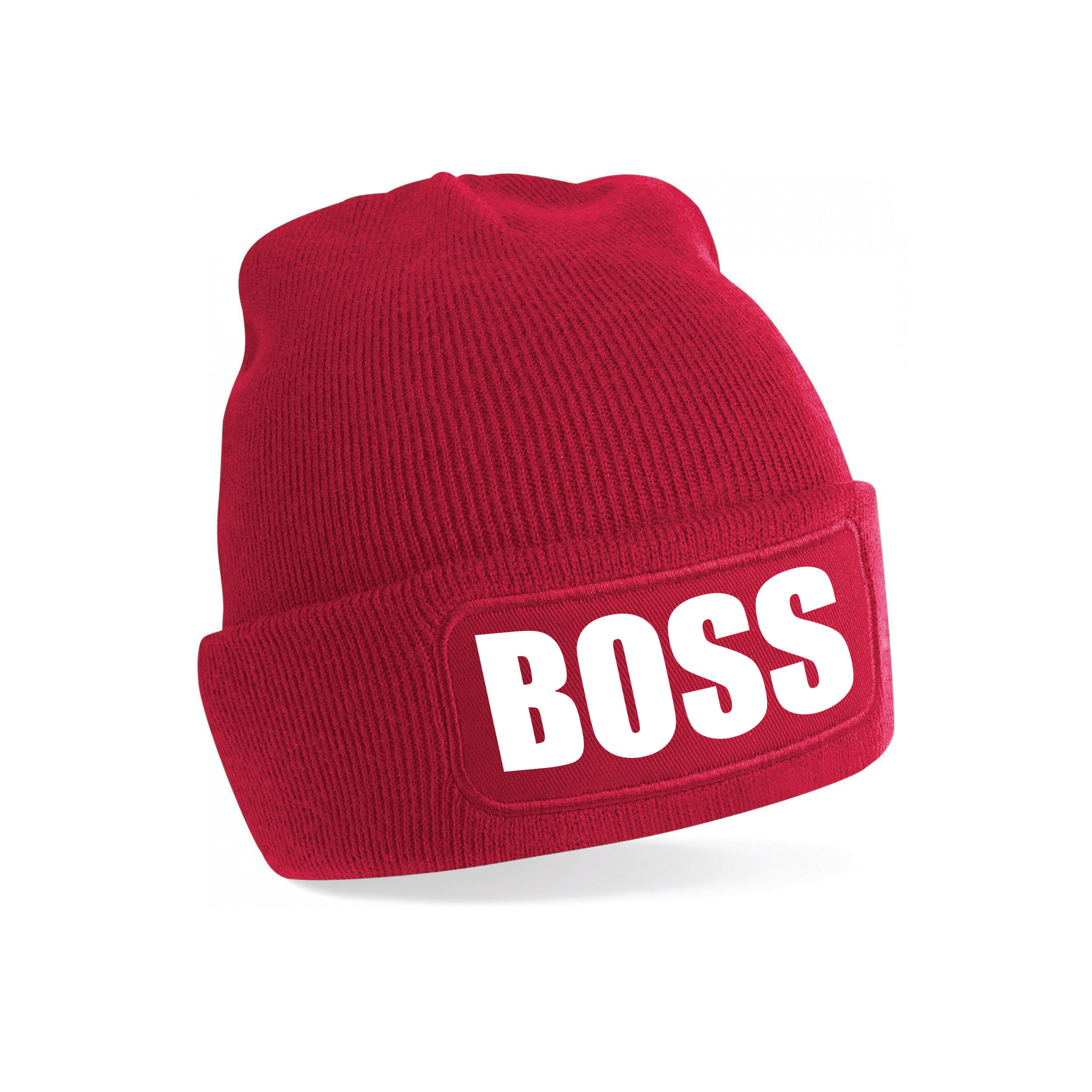 Boss muts/beanie onesize unisex - rood One size -