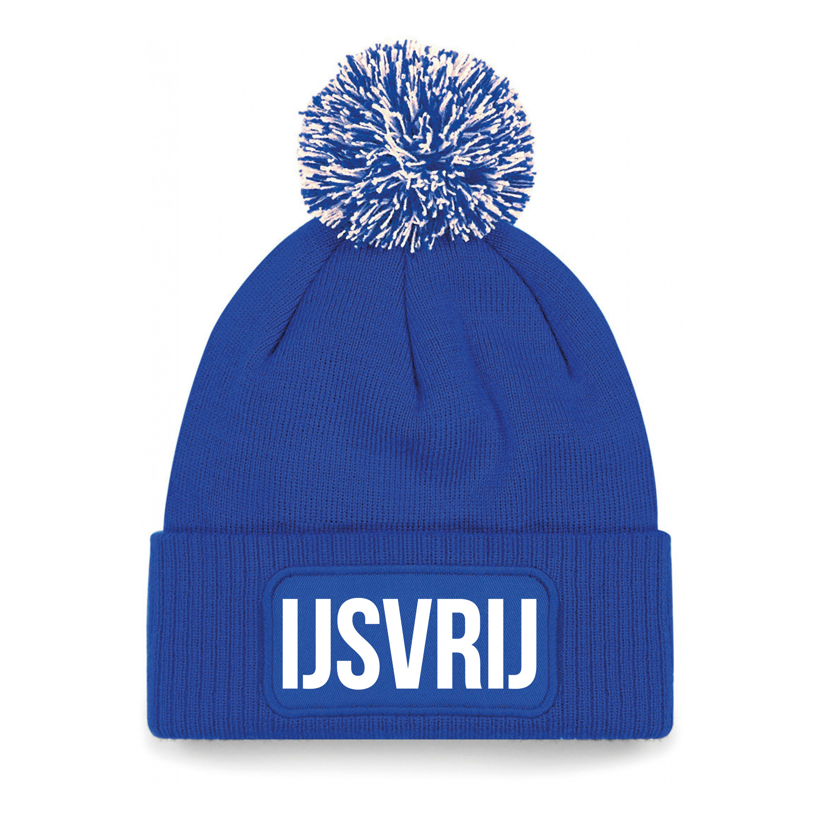 IJsvrij muts met pompon unisex one size - blauw One size -