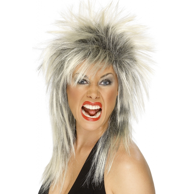 Smiffys carnaval verkleed heksen pruik voor dames wild haar -
